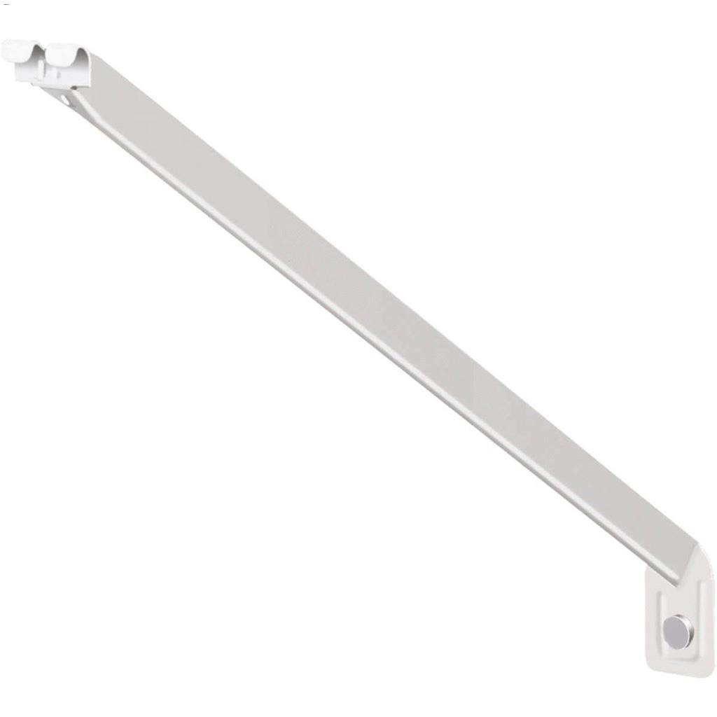 16"x1" fil acier blanc revêtu époxy Support tablette,1/paq