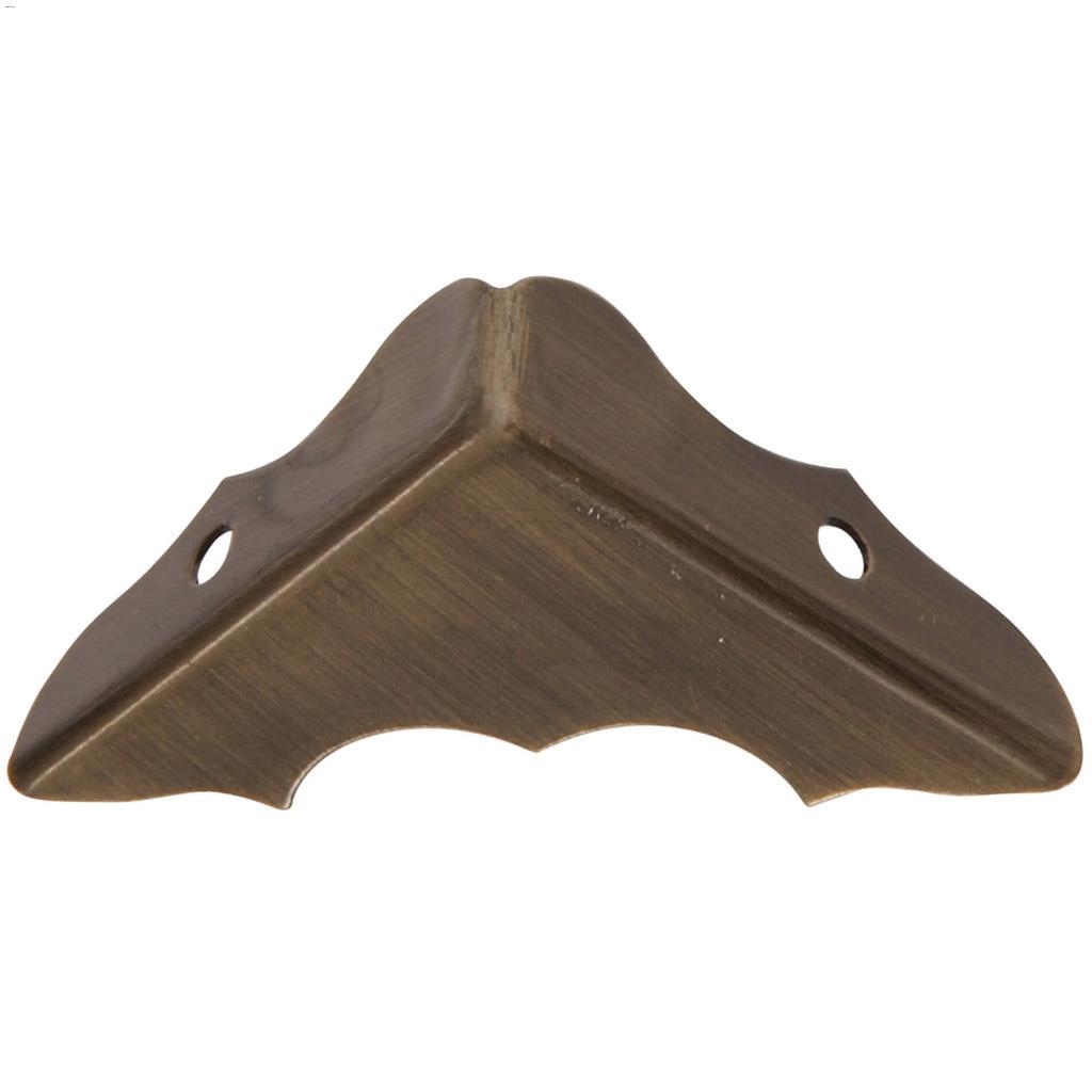 9/16" Antique Brass Solid Brass Decorative Corner Brace-4/PK