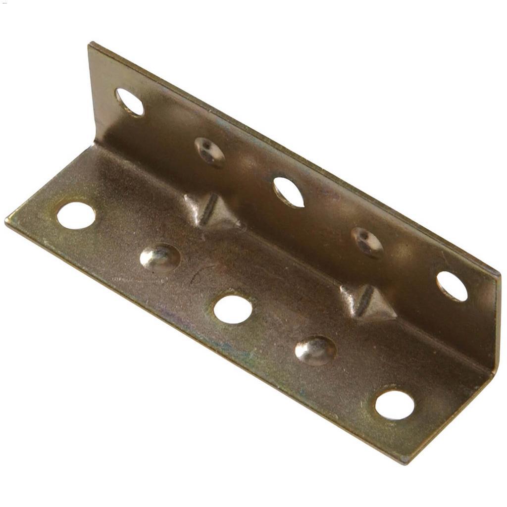1-1/2"x3/4" Zinc&Yellow Dichromate Inside Corner Brace-4/PK