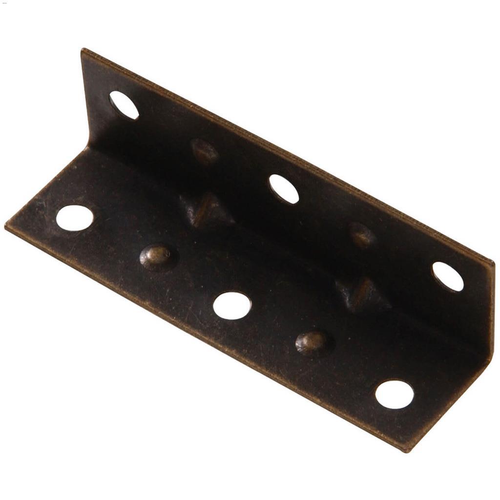 1-1/2" x 3/4" Antique Brass Inside Corner Brace-4/Pack
