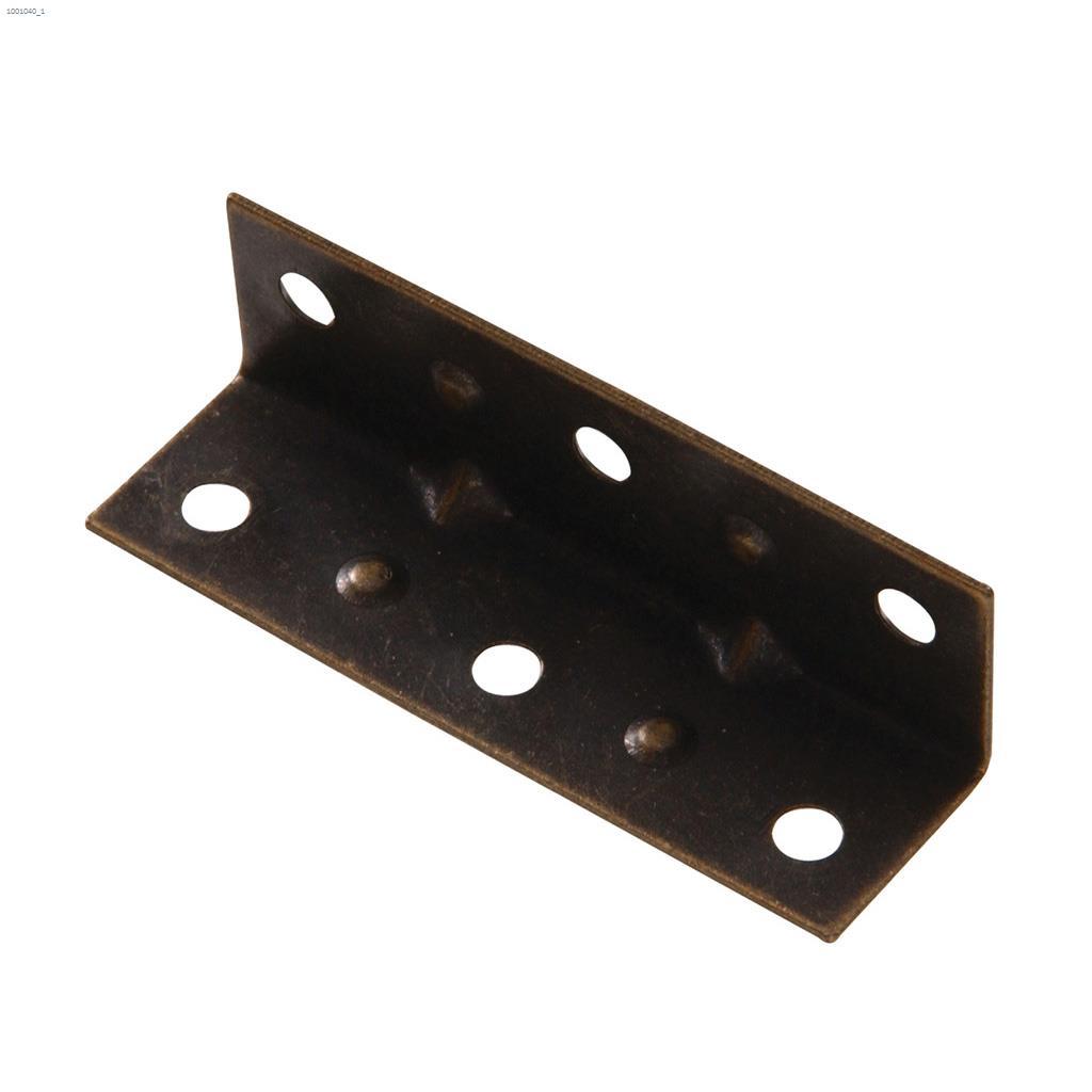 3-1/2" x 3/4" Antique Brass Inside Corner Brace-4/Pack
