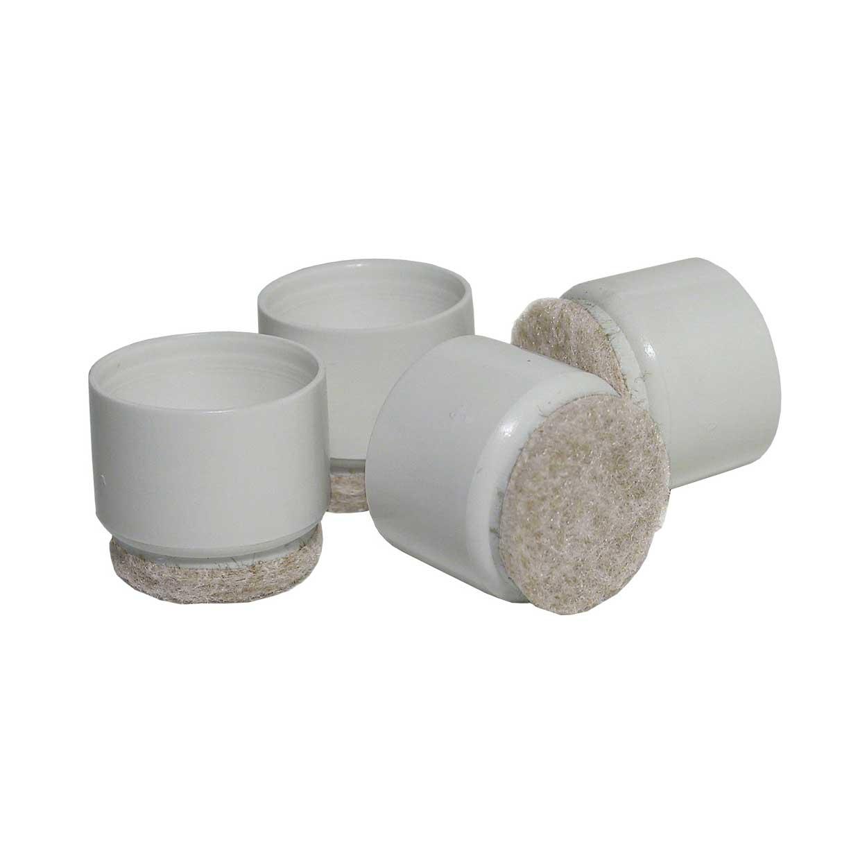 Sous-pattes en Plastique Blanc Super Feltac de 7/8"