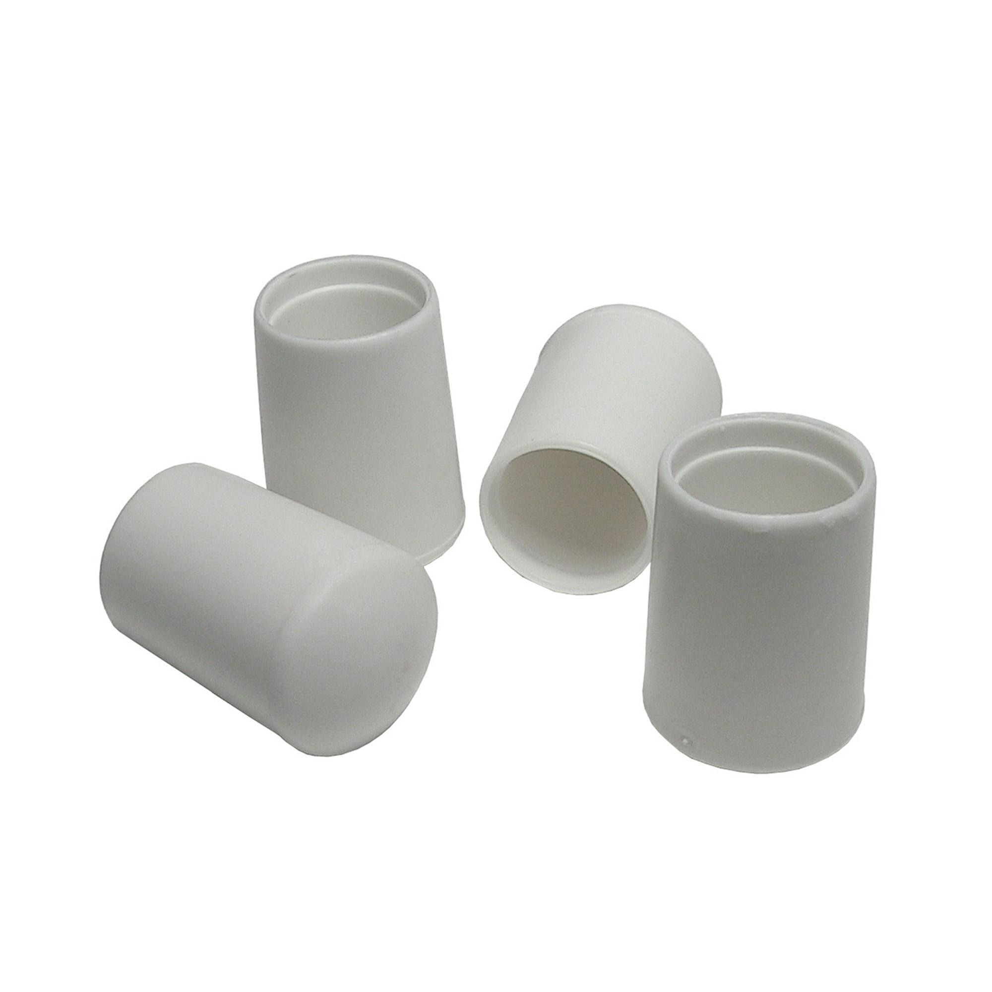 5 Sous-pattes Rondes de 5/8" en Vinyle Blanc