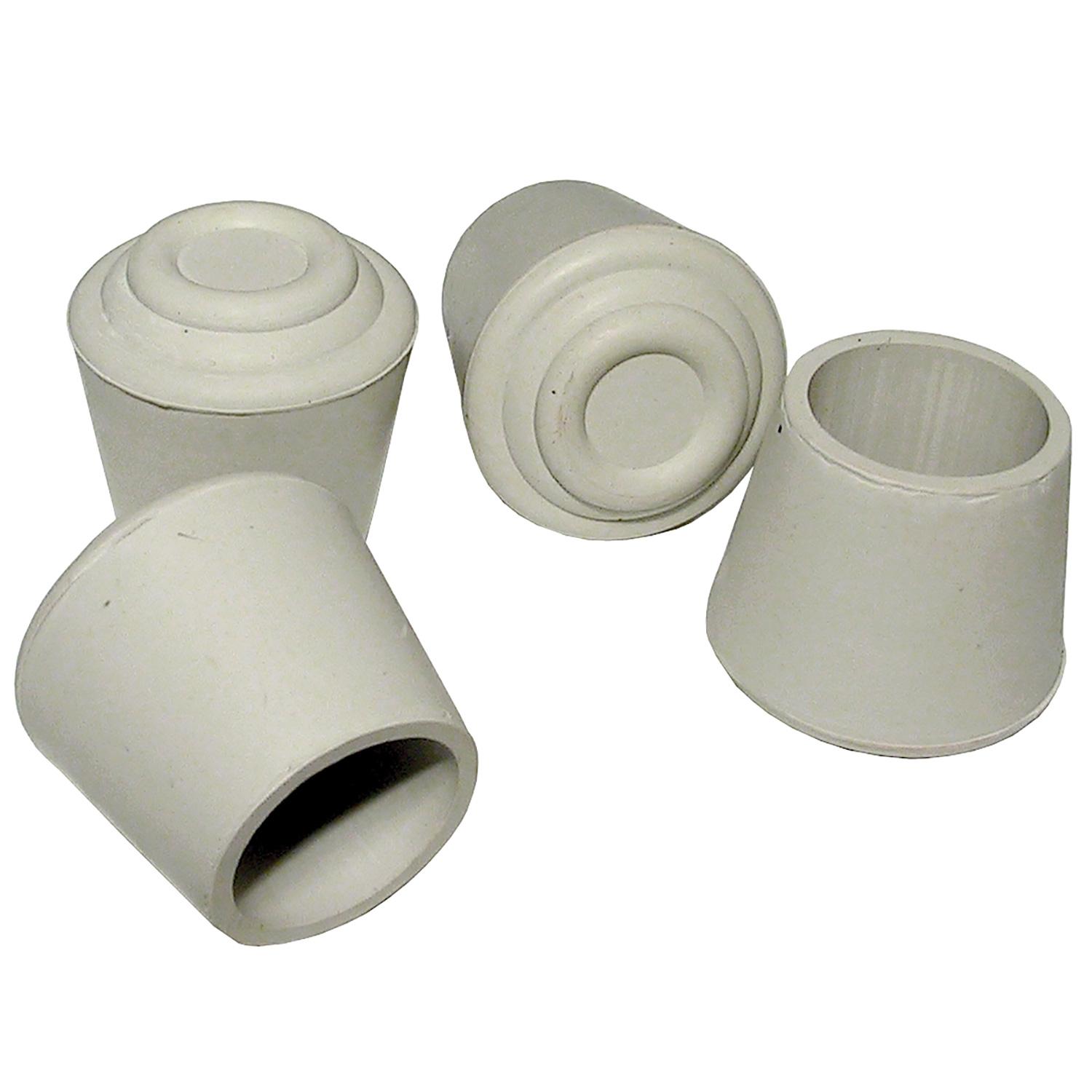 Sous-pattes Rondes en Caoutchouc Blanc de 3/4"