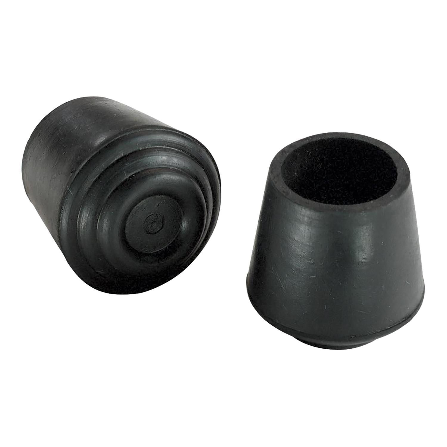 1" noir Embout de jambe antidérapant en plastique
