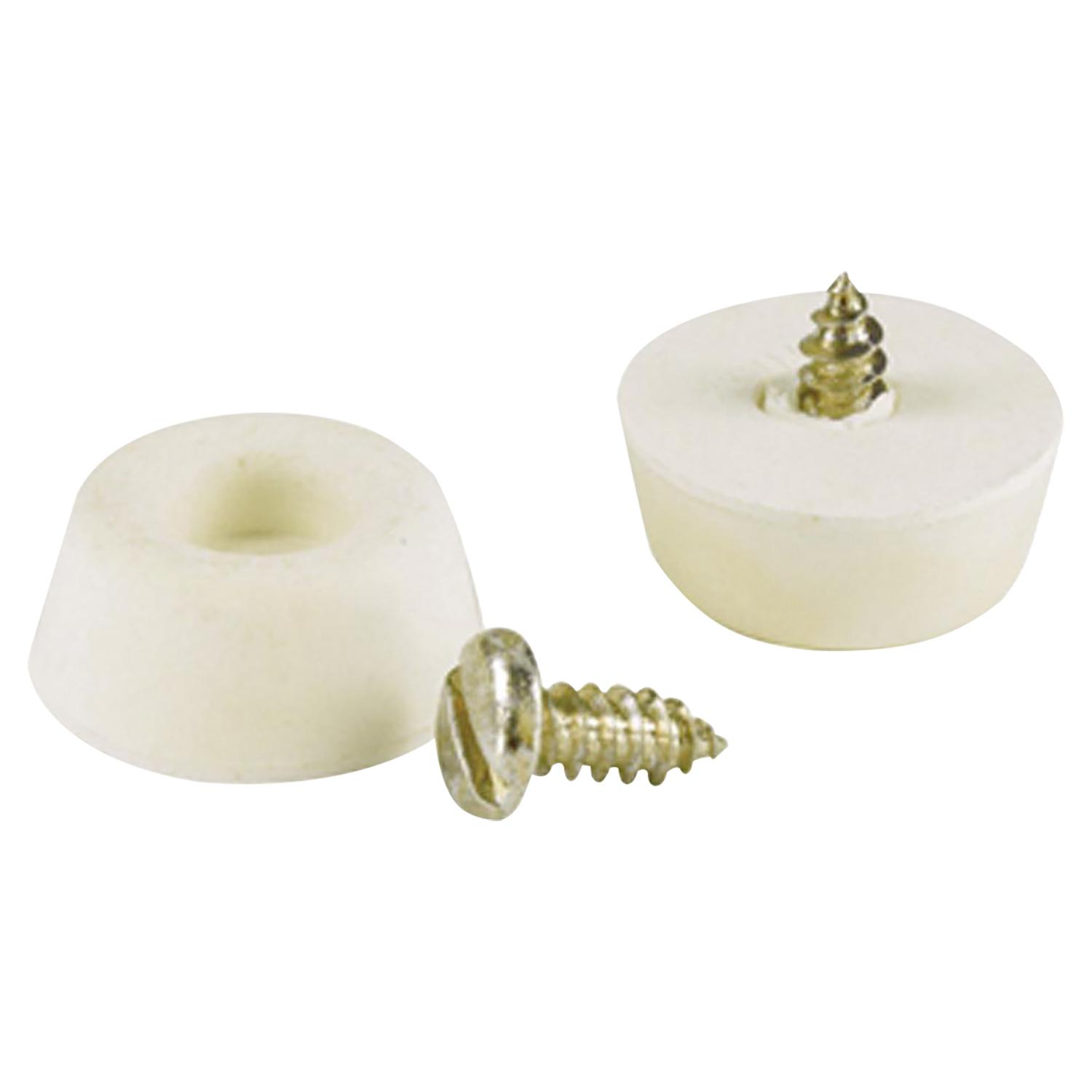 Butoirs Ronds de 7/8" en Caoutchouc à Clouer