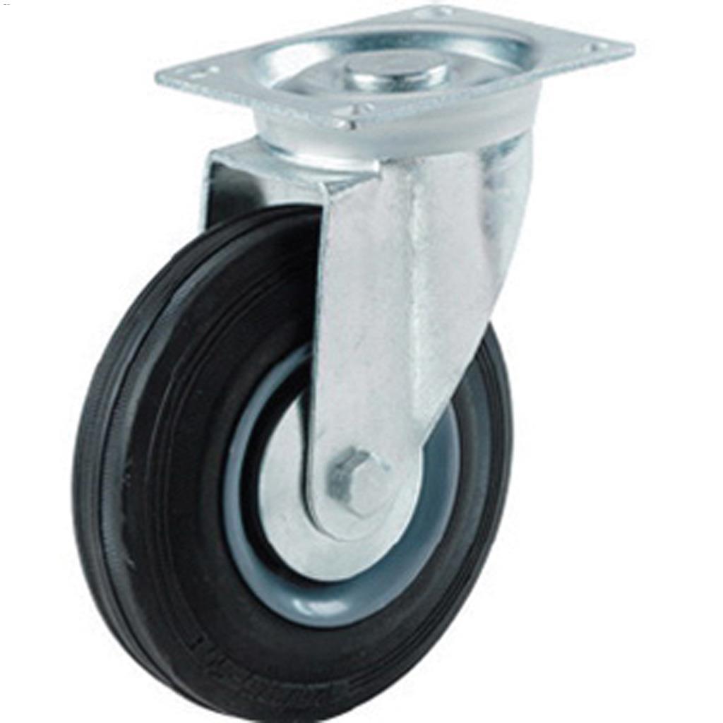 Roulette Pivotante en Caoutchouc Euro de 4"