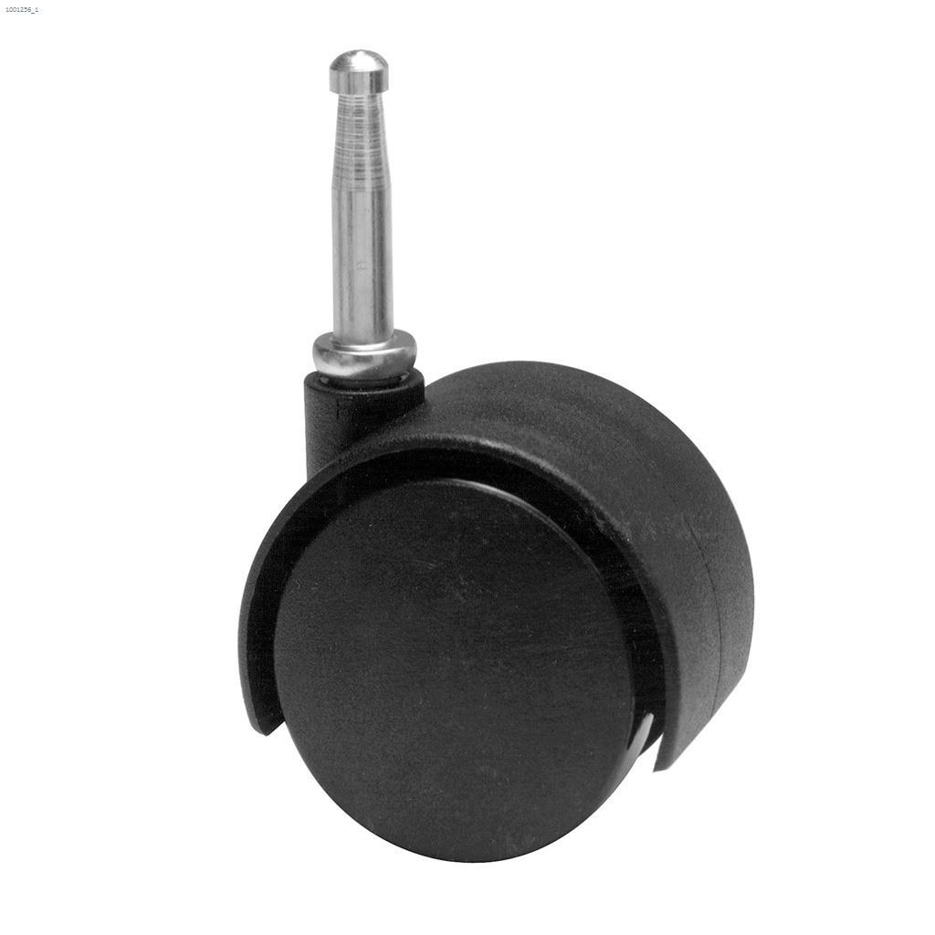 Roulette Double Silencieuse de 1 5/8" à Tige de Bois