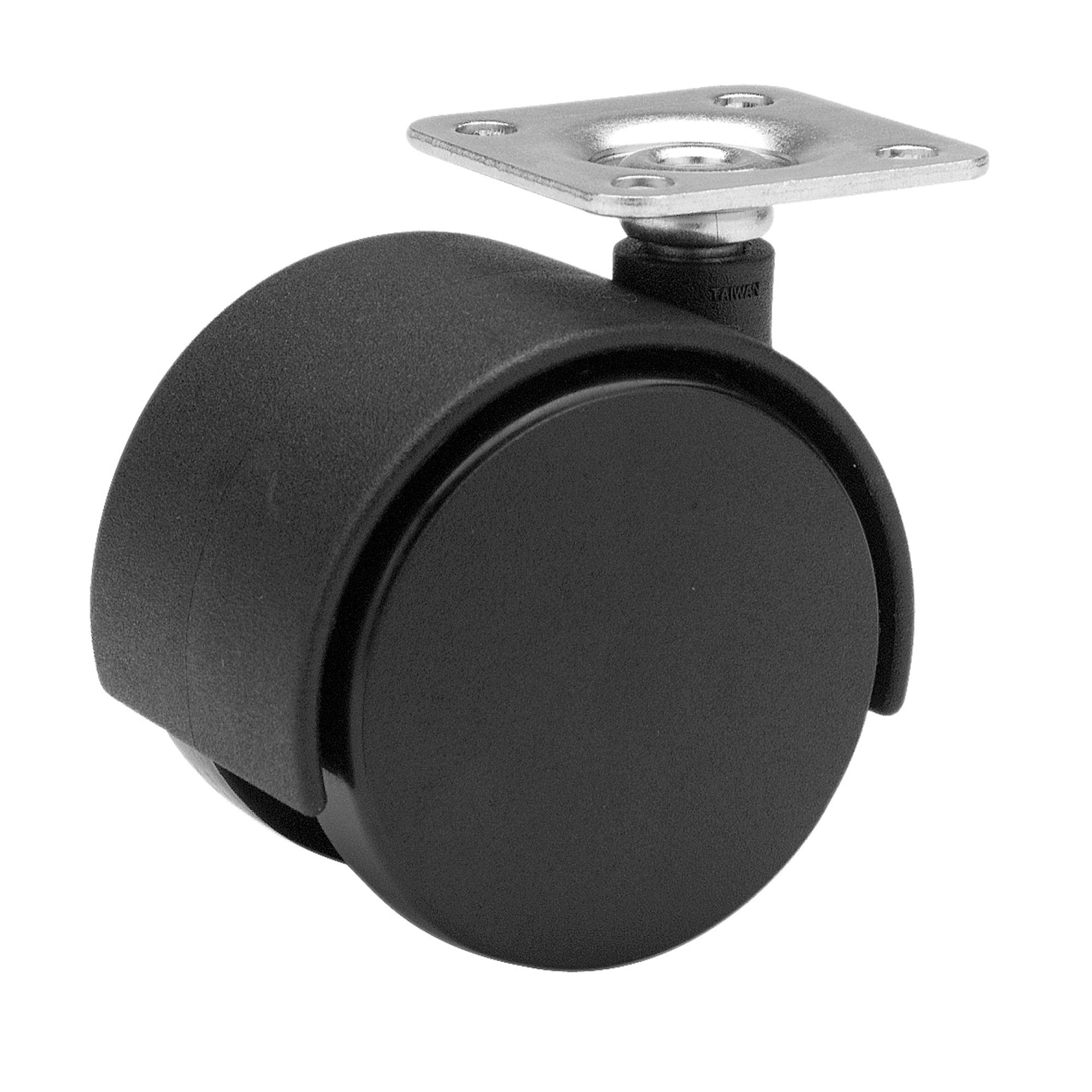 Roulette Double de 2" en Nylon qui s'Installe sur une Plaque