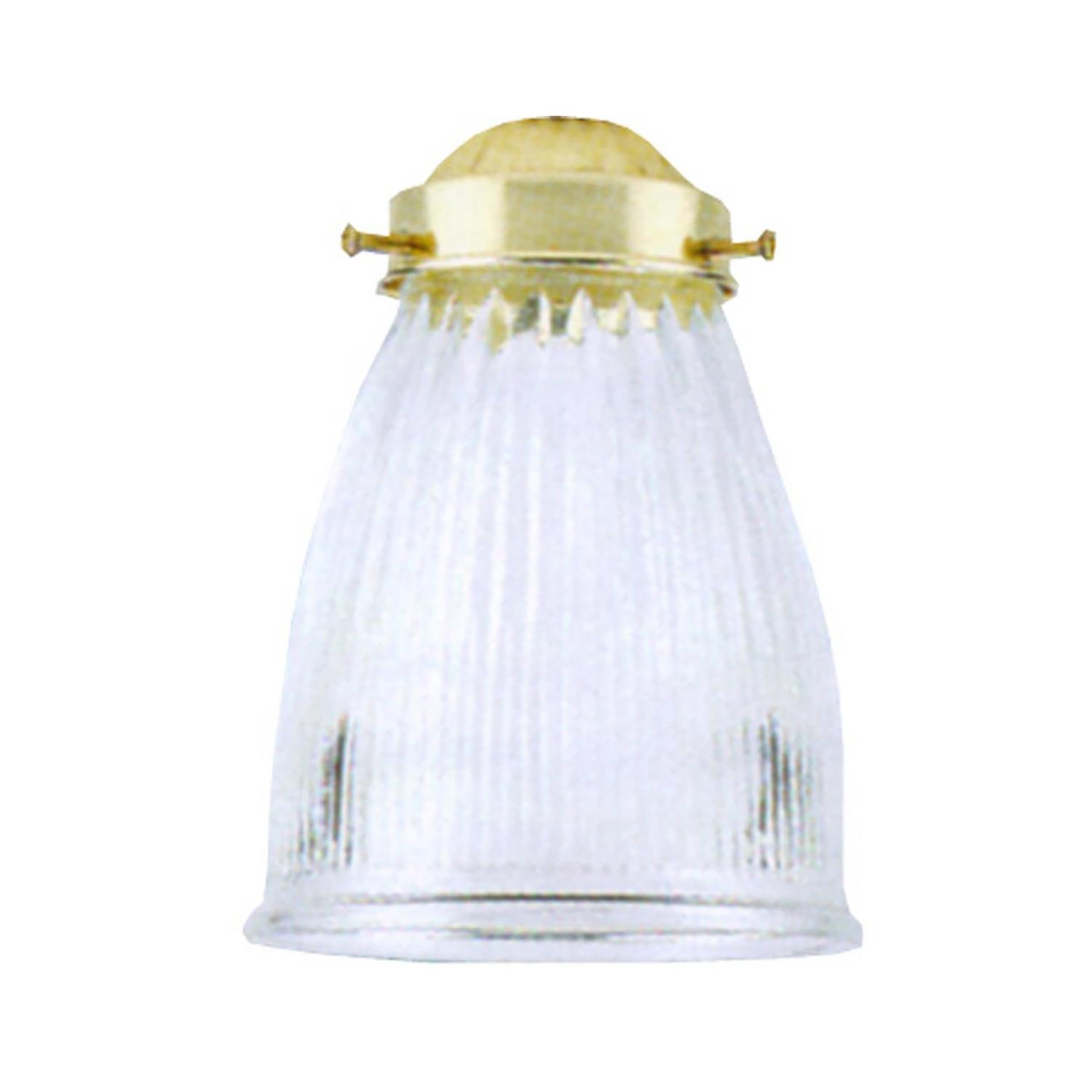 5" x 4 1/4" Zephyr abat-jour en verre strié transparent