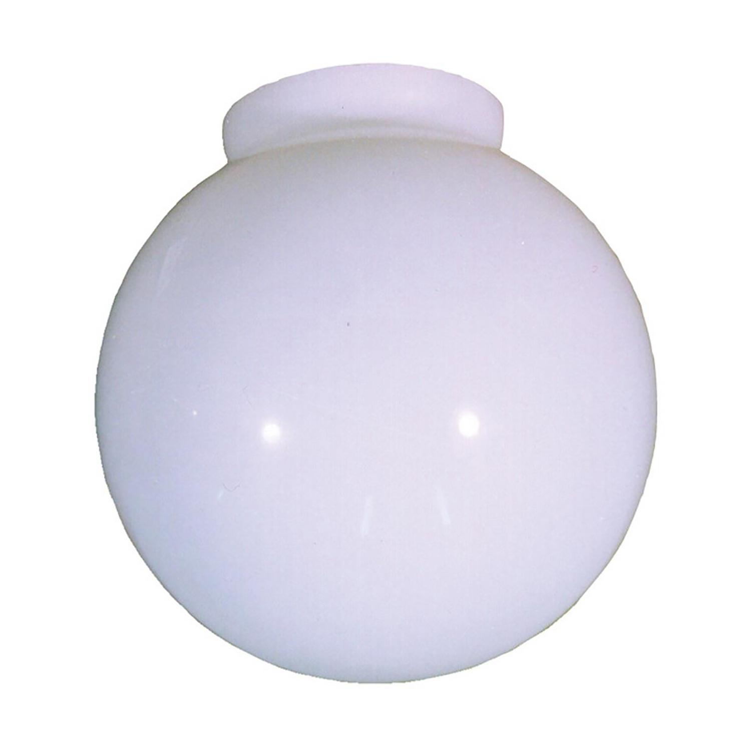 6-1/4" X 6" White Flat Opal Glass Lamp Shade