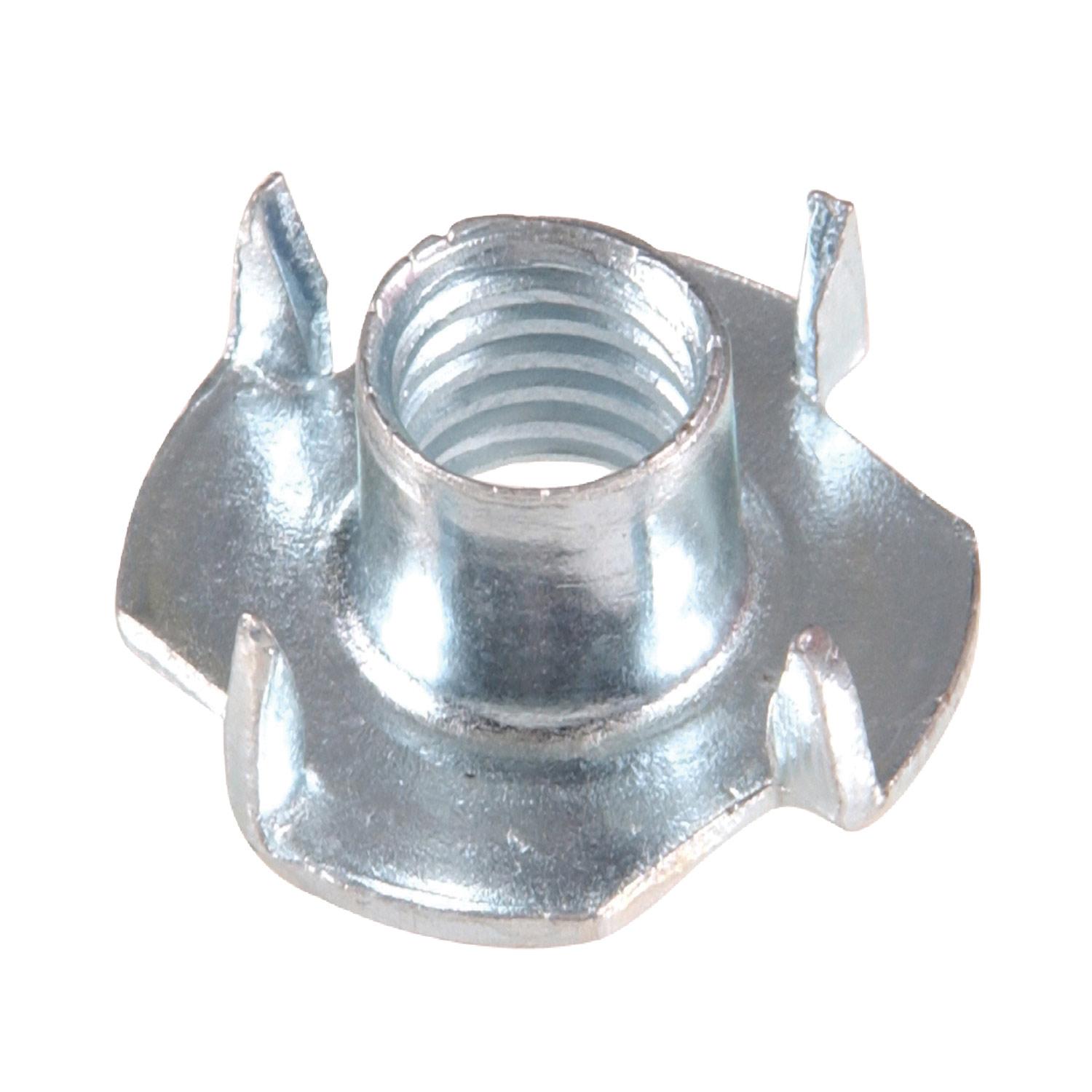 3/8-16 x 7/16" x 1" Zinc Plated Prong Tee Nut
