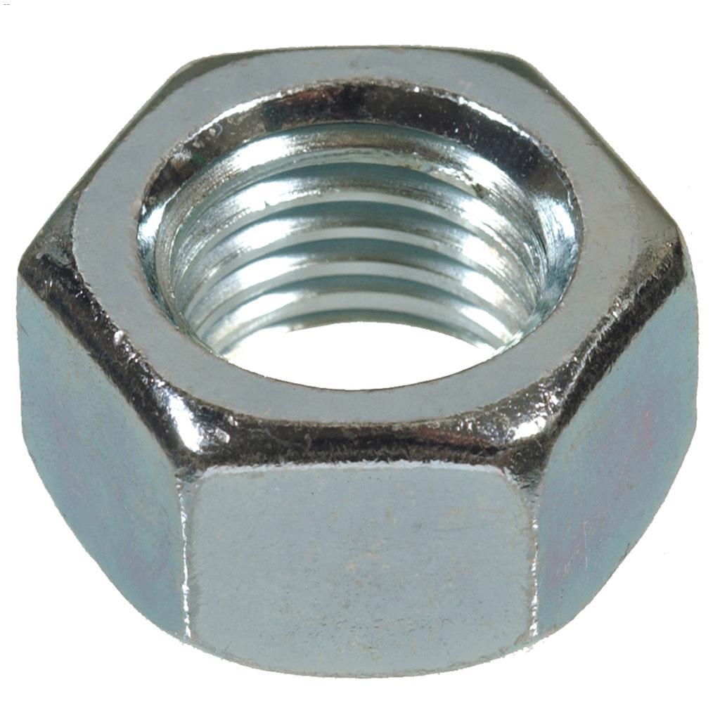1/4-20 Grade 5 Silver Zinc Plated Hex Nut-5/Pack