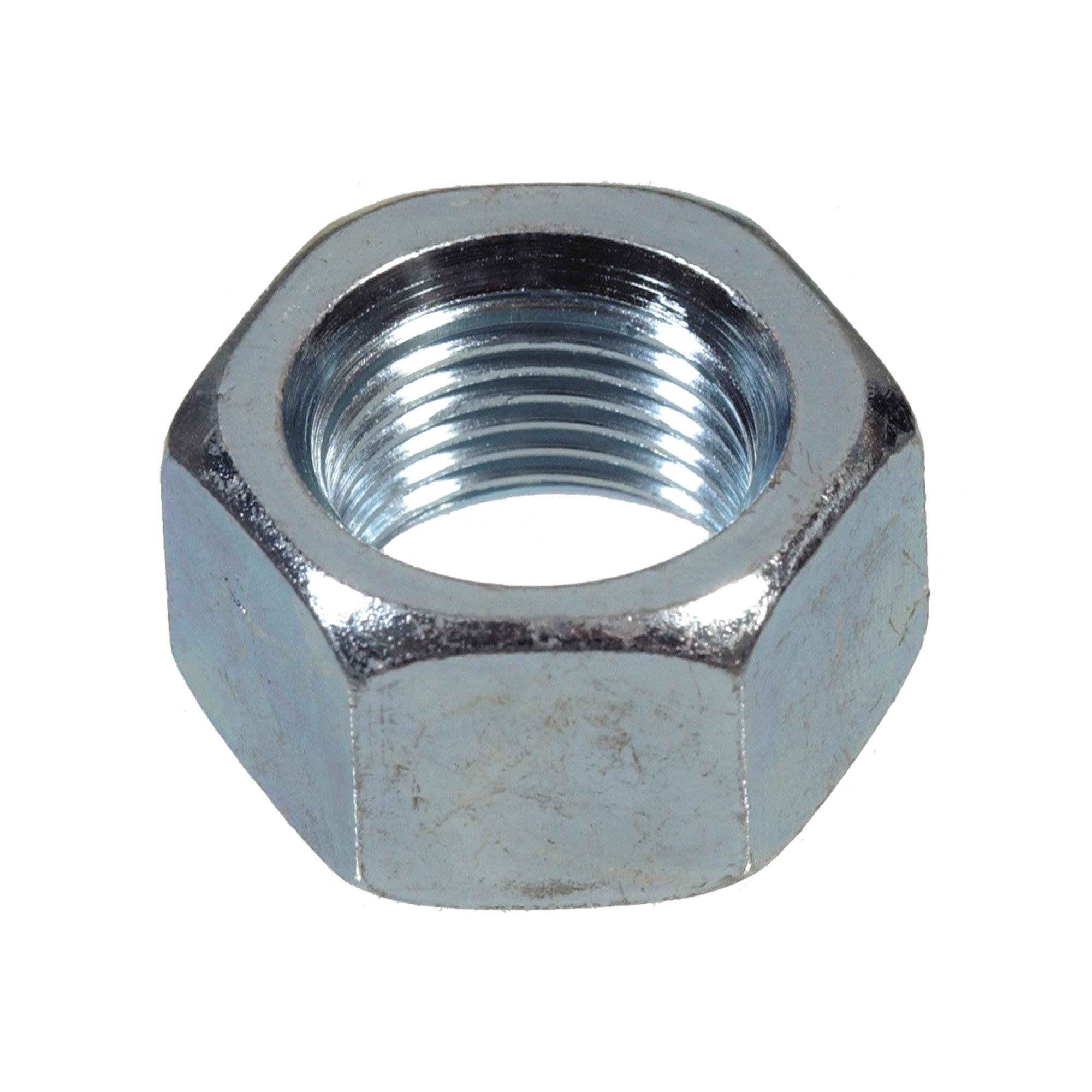 7/16-14 Grade 5 Silver Zinc Plated Hex Nut-3/Pack
