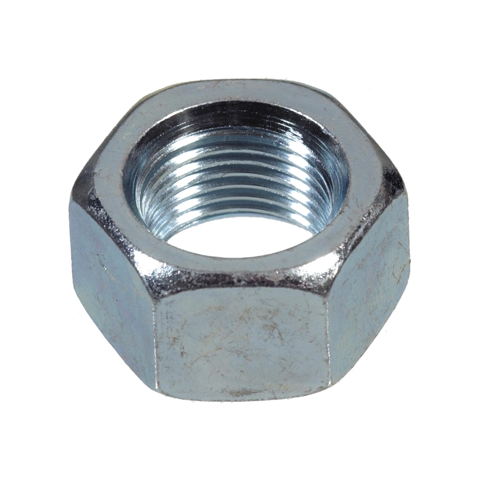 1/2-13 Grade 5 Silver Zinc Plated Hex Nut-2/Pack