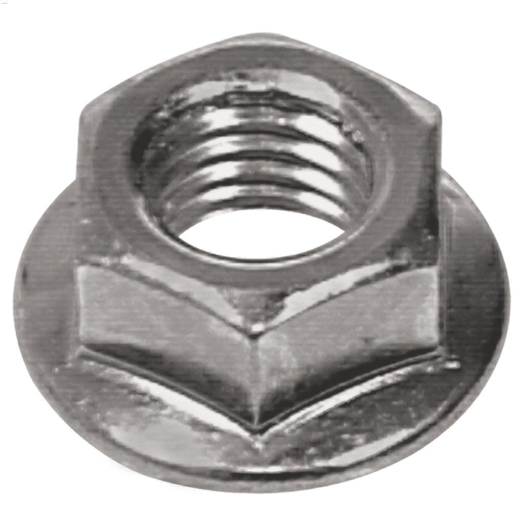 1/4-20 Grade 5 Silver Zinc Plated Flanged Nut-3/Pack