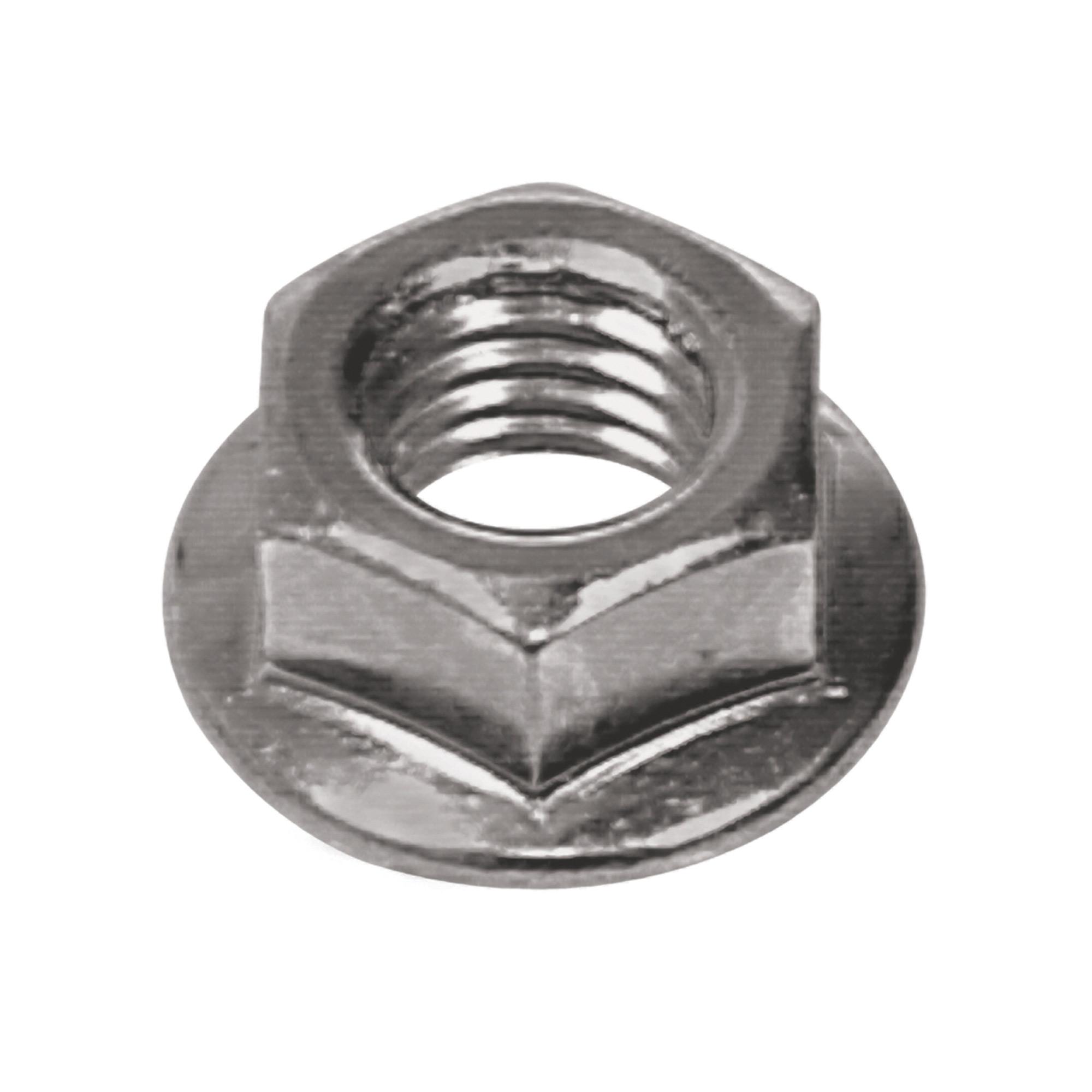 5/16-18 Grade 5 Silver Zinc Plated Flanged Nut-3/Pack
