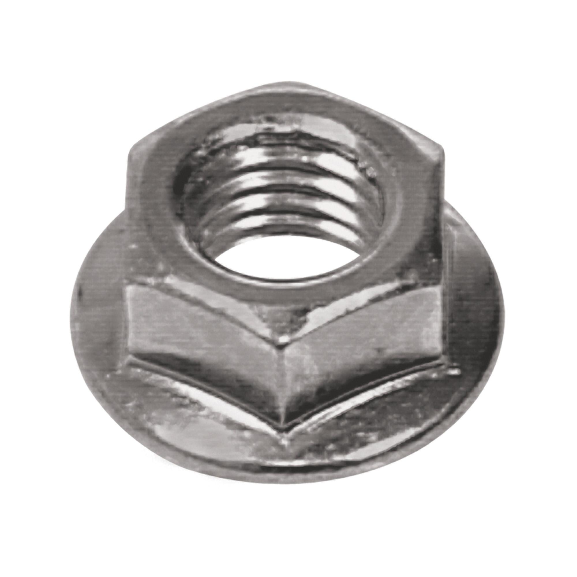 7/16-14 Grade 5 Silver Zinc Plated Flanged Nut-1/Pack