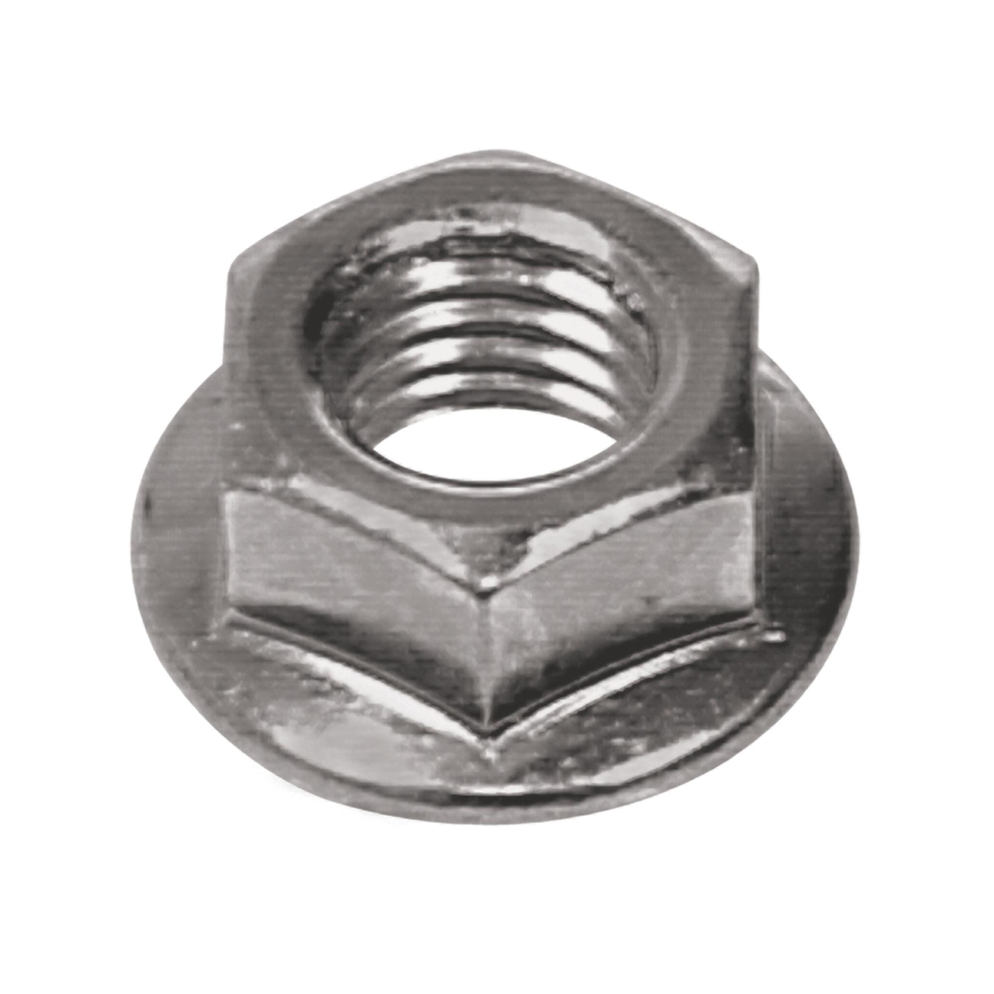 1/2-13 Grade 5 Silver Zinc Plated Flanged Nut-1/Pack