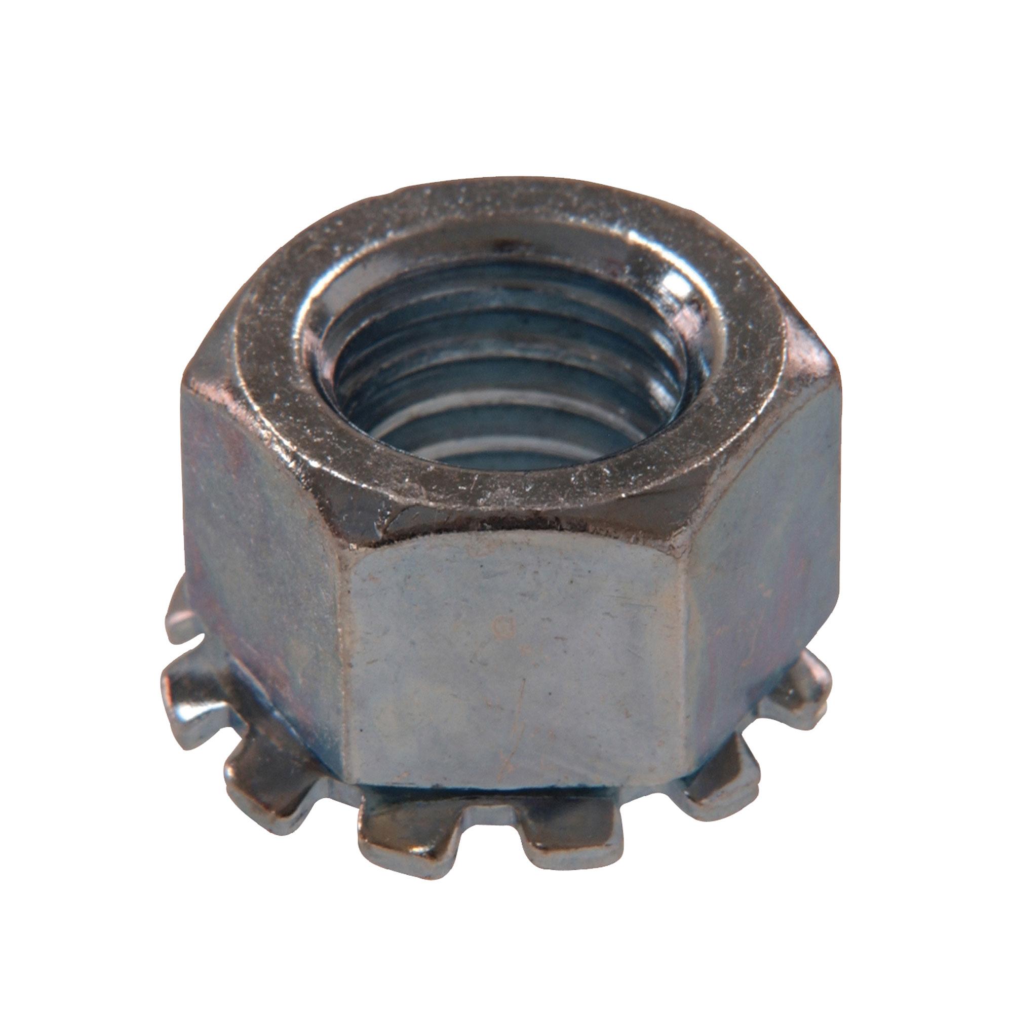 1/2-13 Silver Zinc Plated Steel Keps Nut-1/Pack