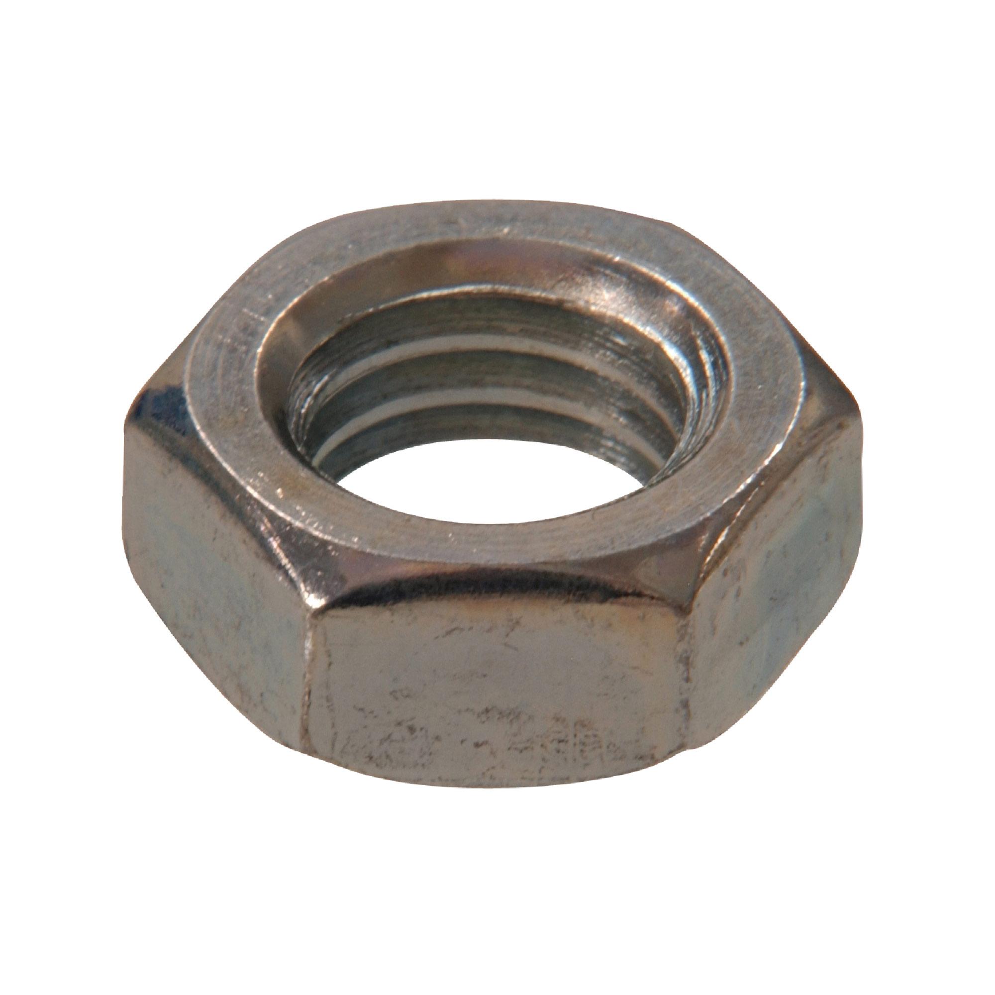 1/4-20 Silver Zinc Plated Jam Nut-4/Pack