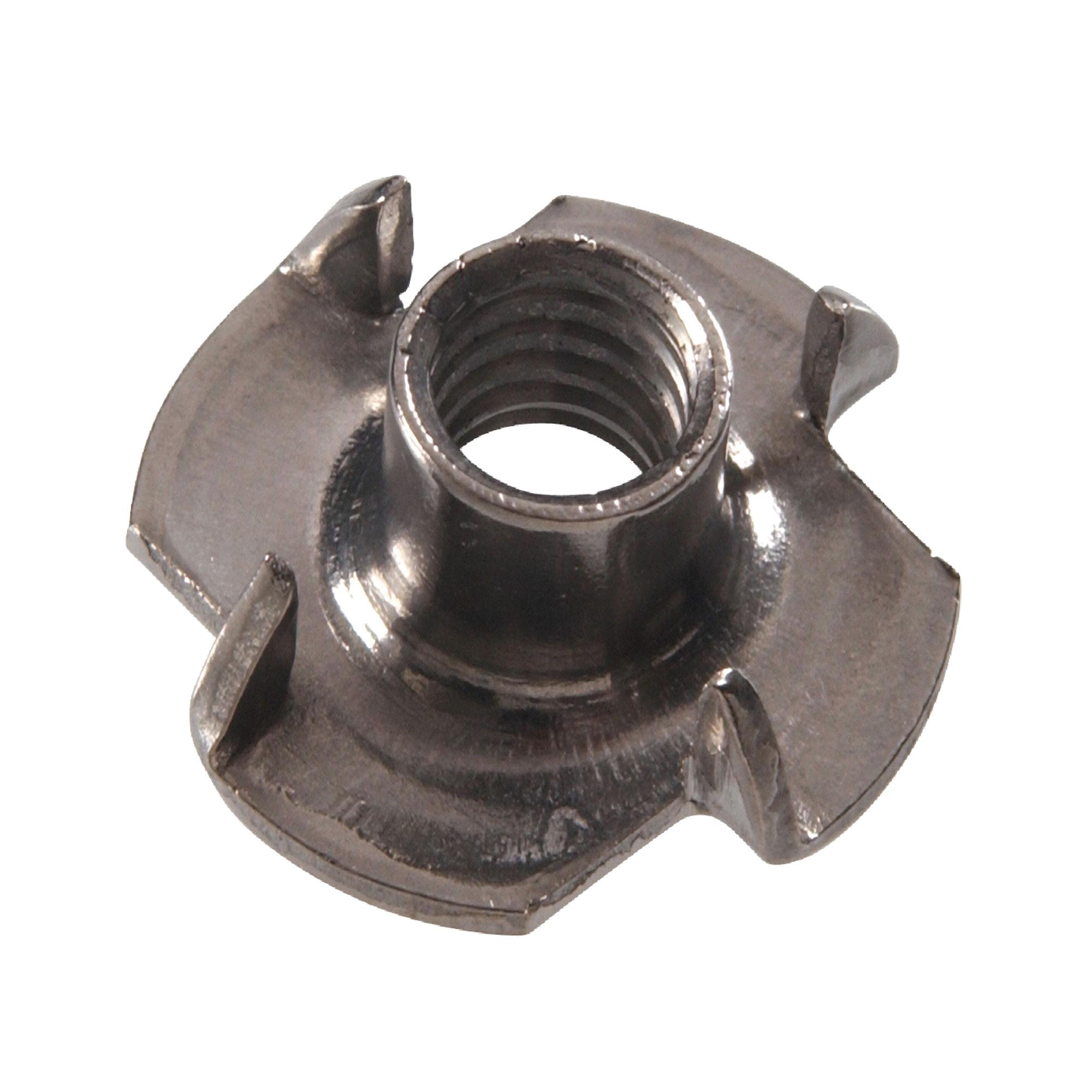#6-32 x 9/16" x 1/4" Zinc Plated 3-Prong Tee Nut-2/Pack
