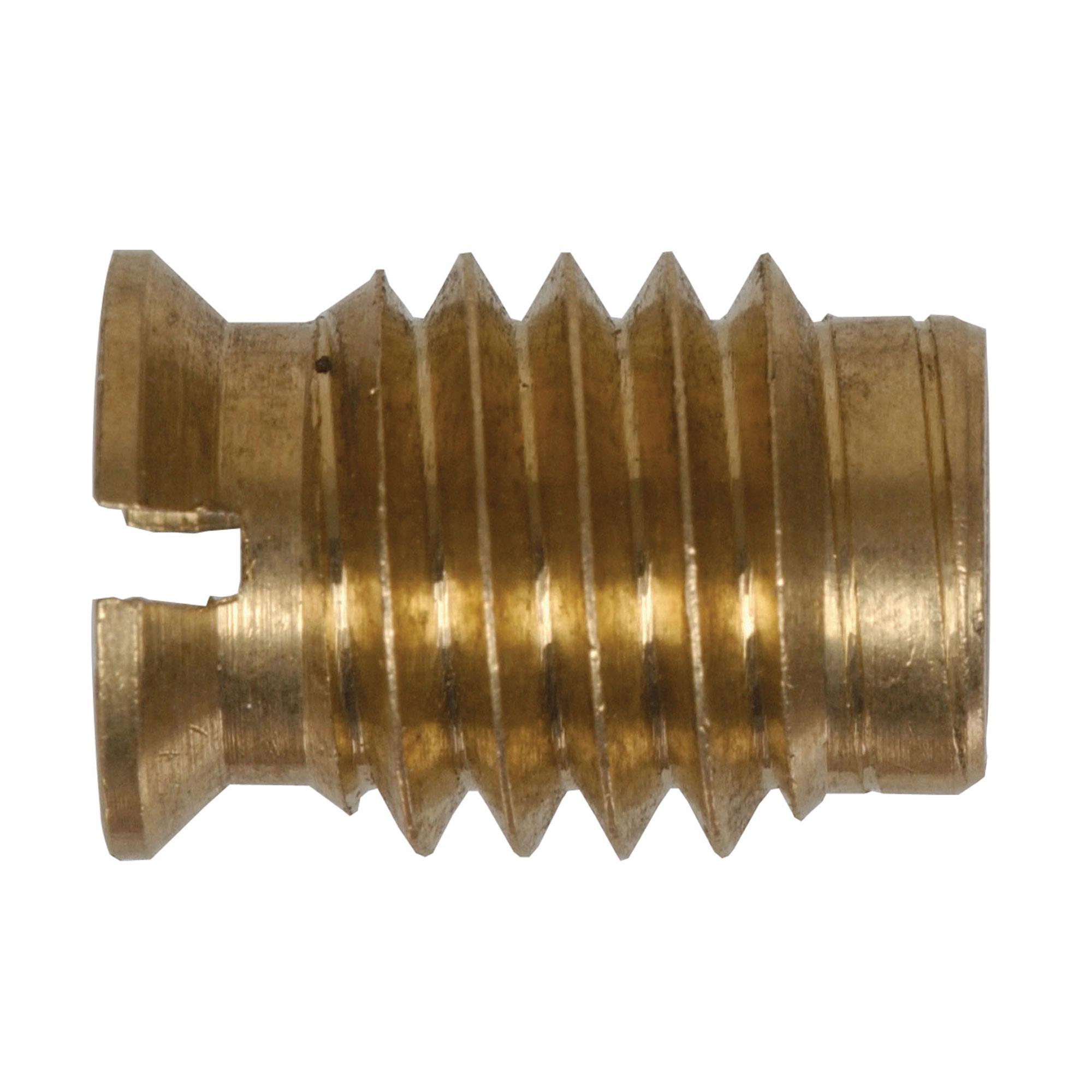3/8-16 Gold Brass Standard (SAE) Wood Insert Nut-1/Pack