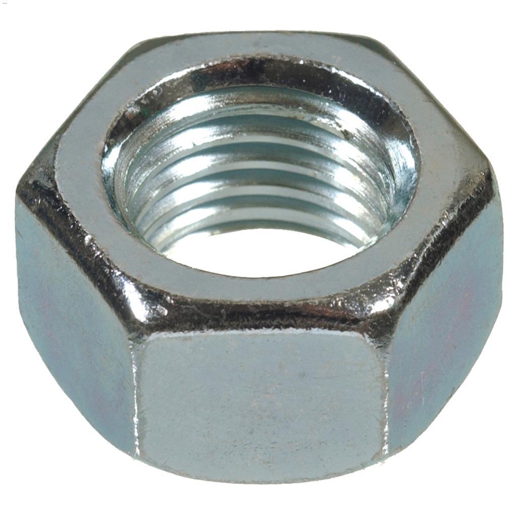 M5 x 0.8 Silver Zinc Plated Hex Nut-10/Pack