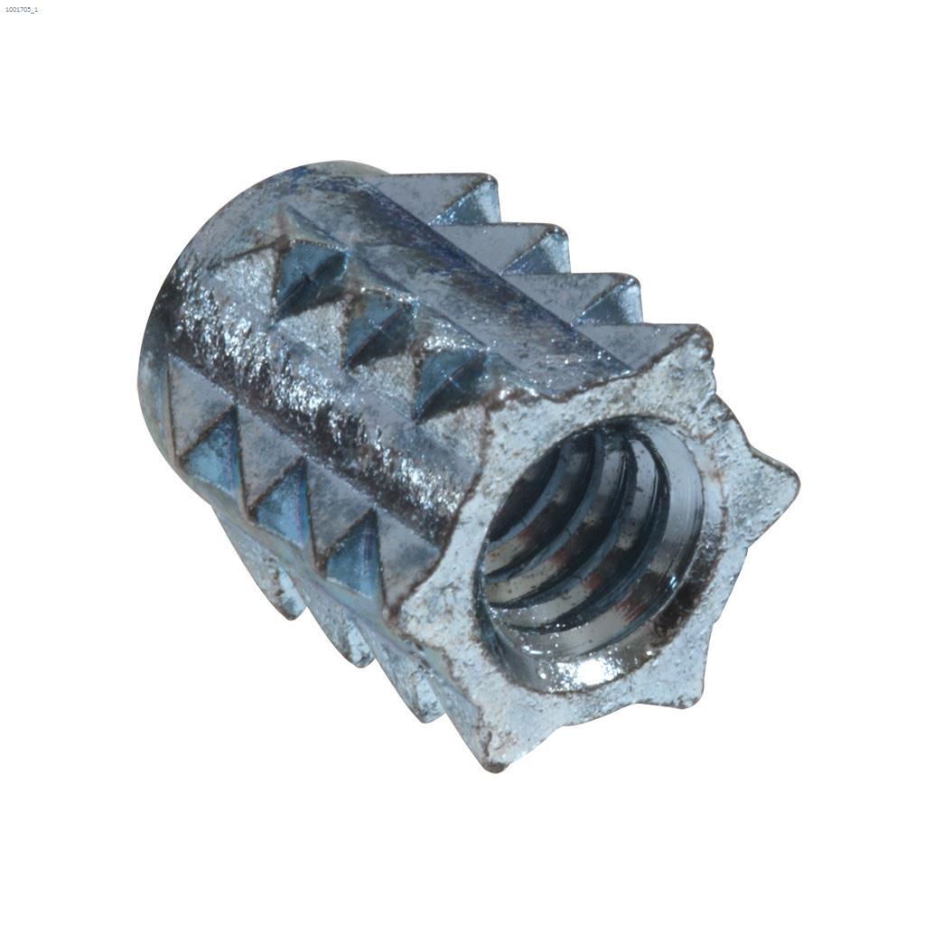 1/4-20 Zinc Plated Hammer-In Nut-4/Pack