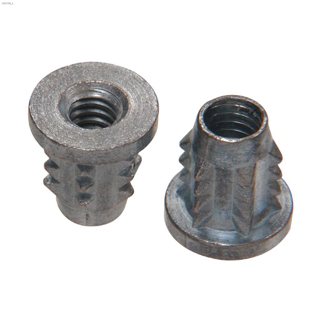 1/4-20 Zinc Plated Hammer-In Insert Nut-4/Pack