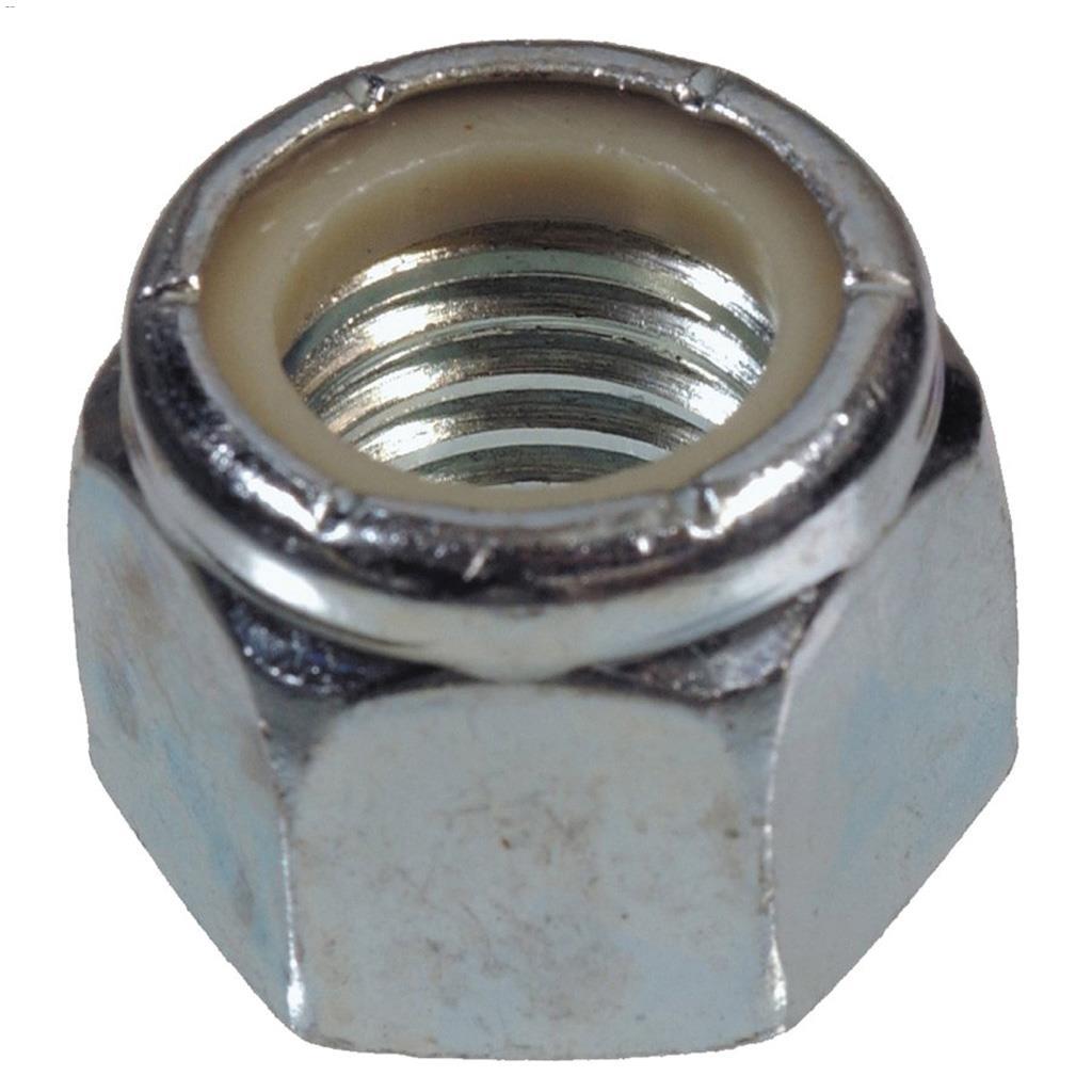 1/4-20 Yellow Zinc Standard (SAE) Lock Nut-3/Pack