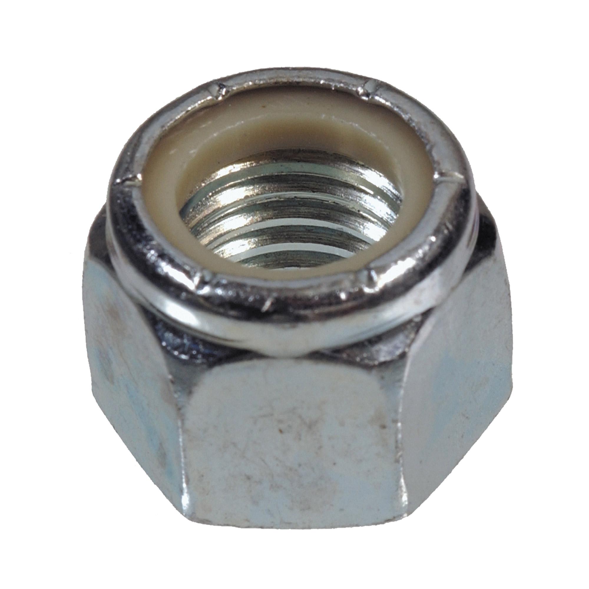 1/4-28 Yellow Zinc Standard (SAE) Lock Nut-3/Pack
