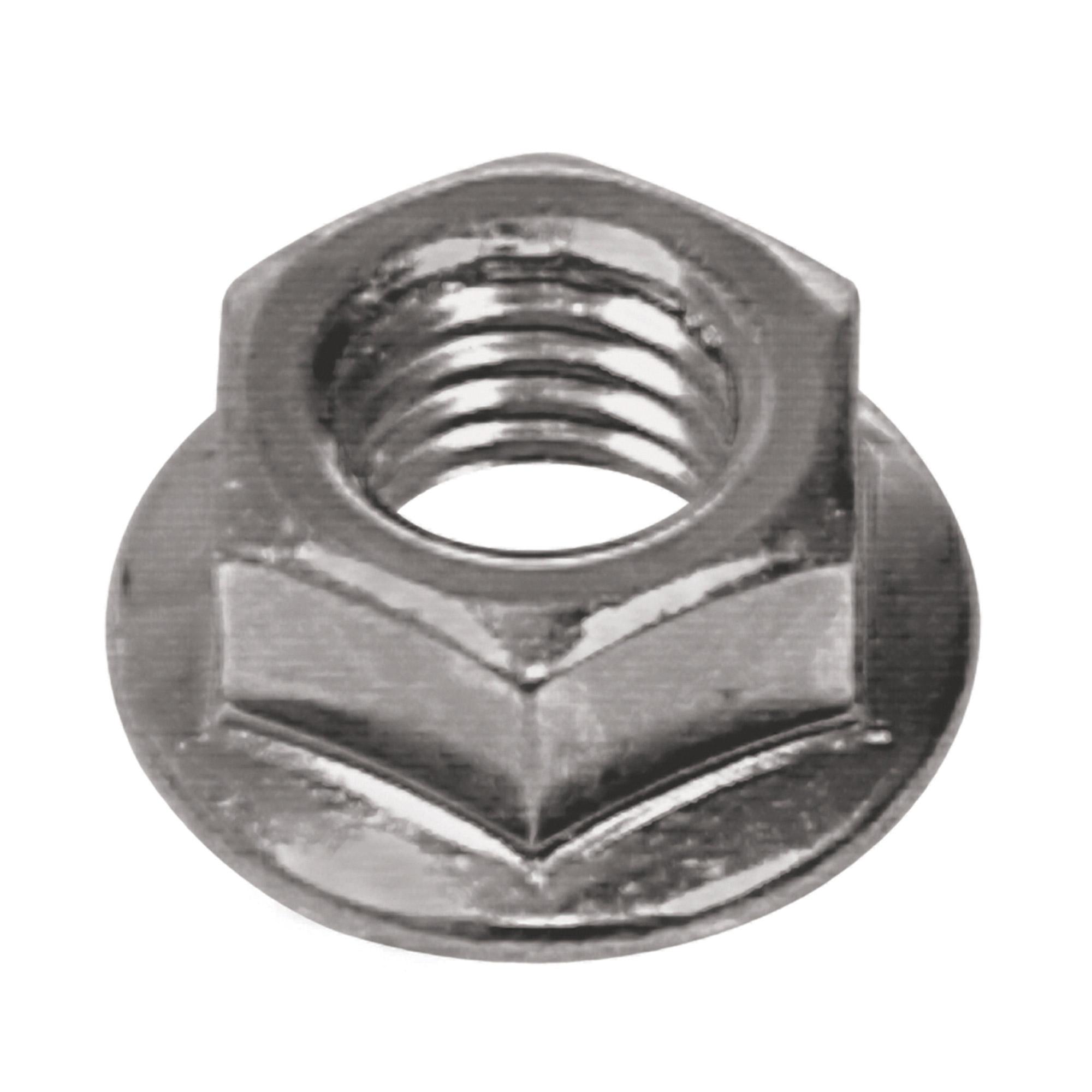 M10 x 1.5 Zinc Plated Flanged Nut-2/Pack