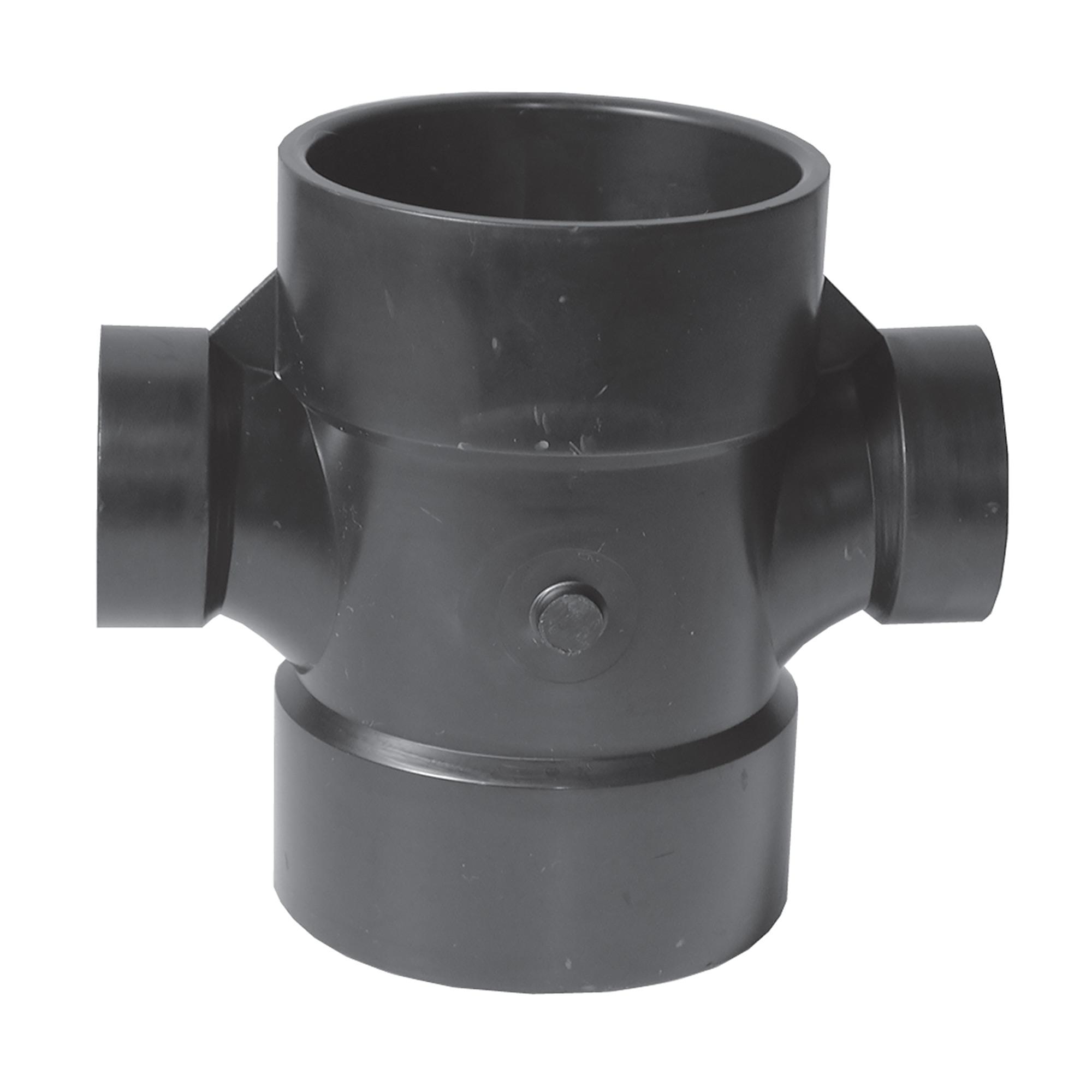 3" x 3" x 1-1/2" x 1-1/2" ABS Double Sanitary Tee