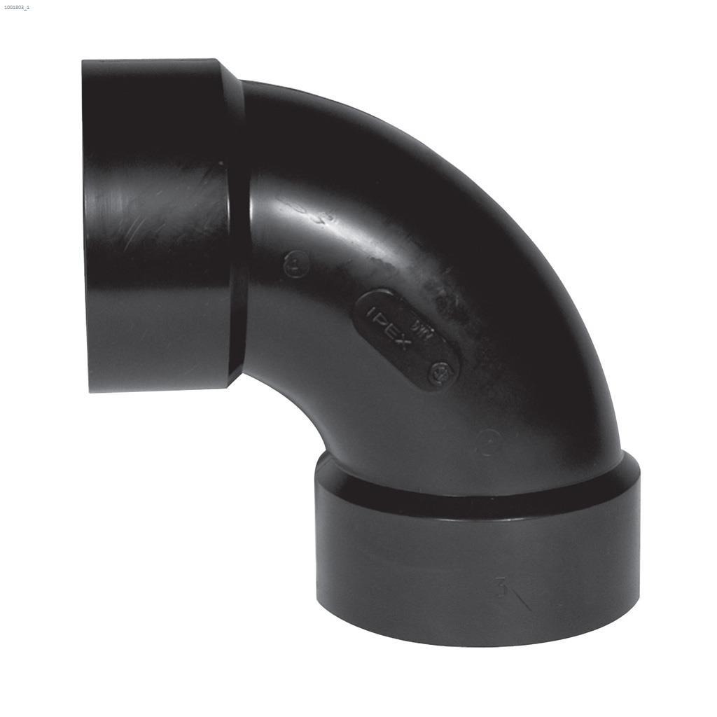 3" Long ABS 90 deg Elbow