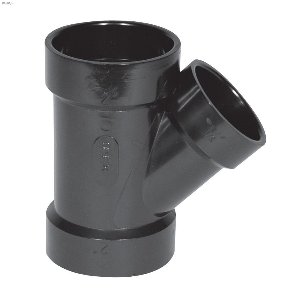 2" x 2" x 1 1/2" ABS 45 deg en Y