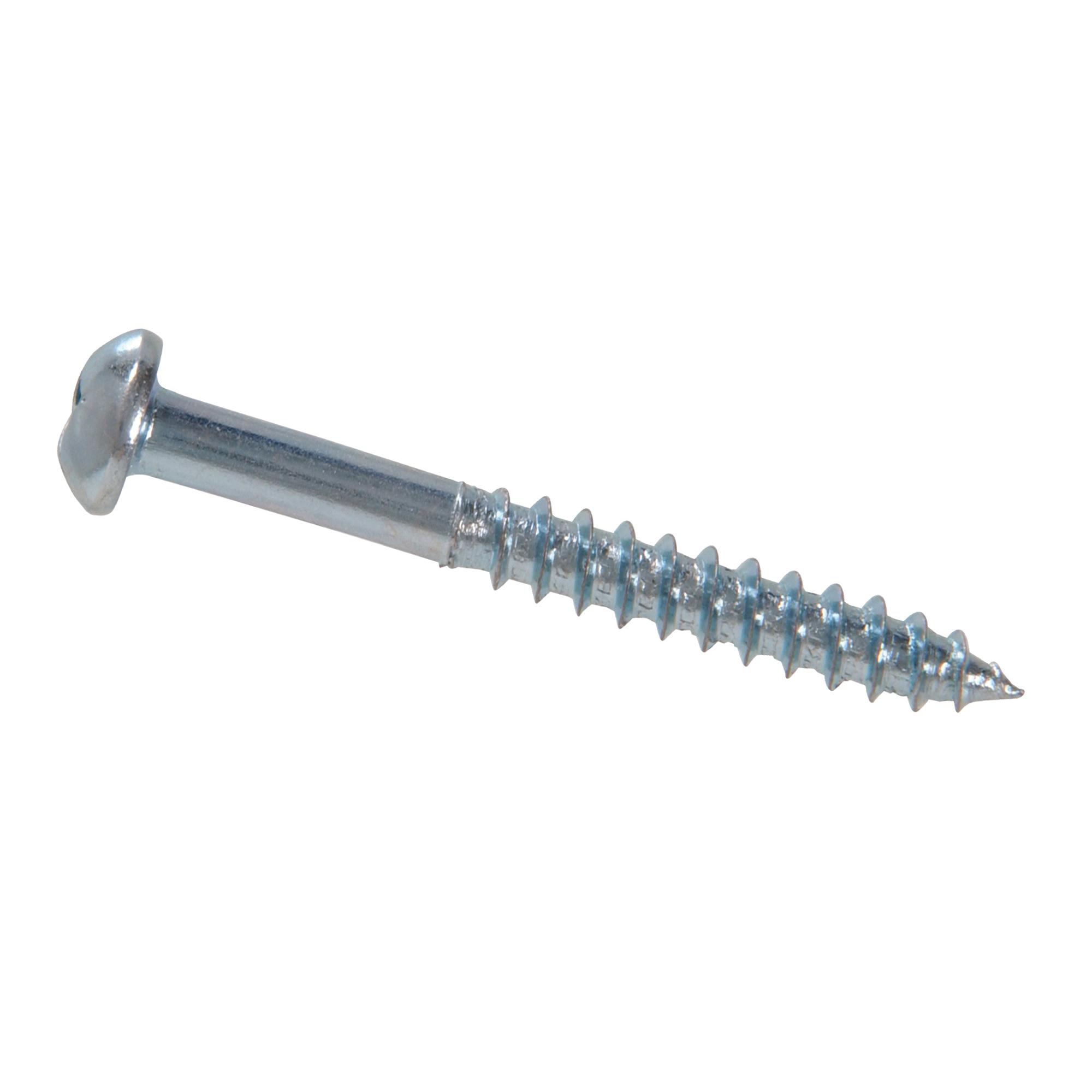 #8 x 3/4" Zinc Round Head Wood Screw-12/Pack