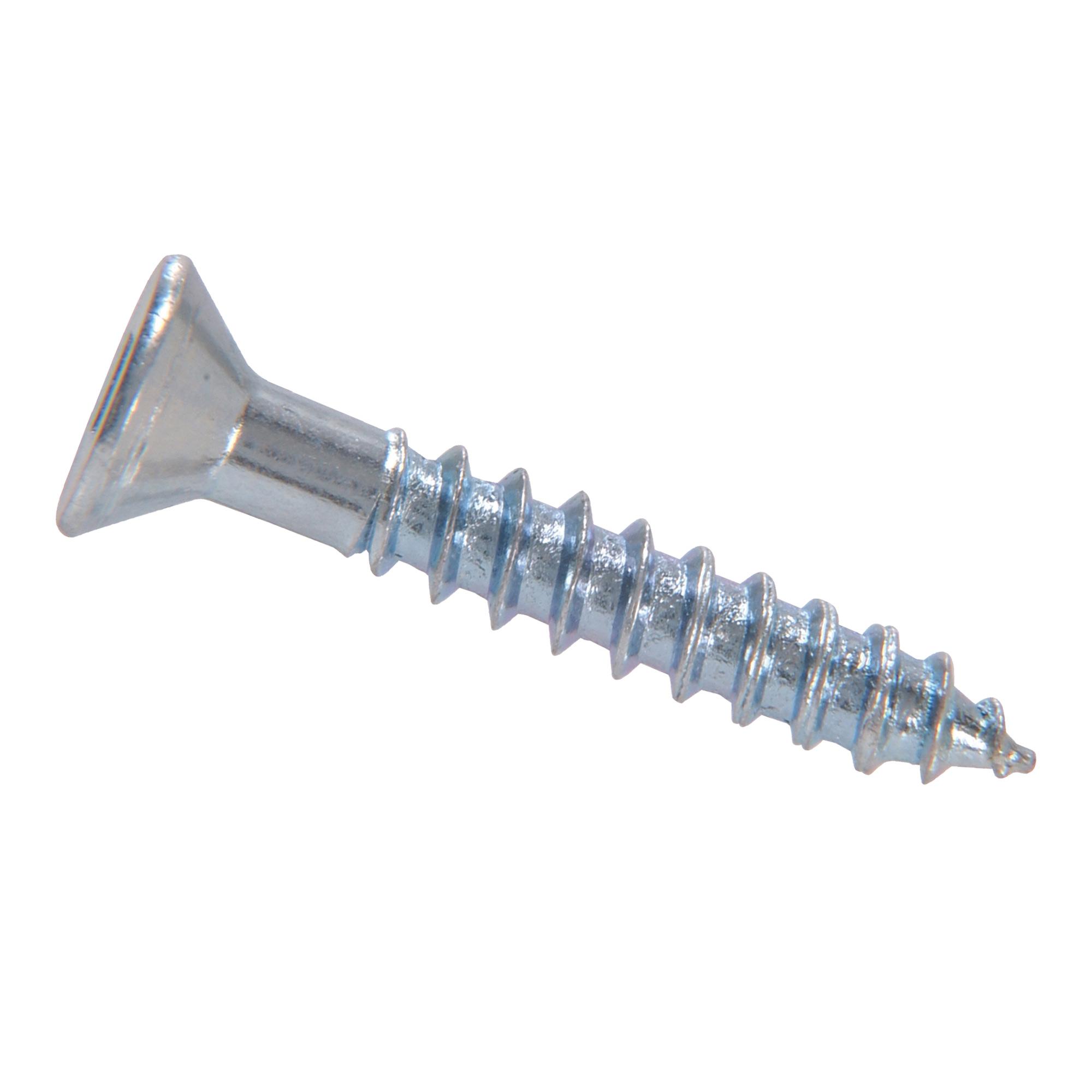 #10 x 3/4" Zinc Flat Head Wood Screws-11/Pack