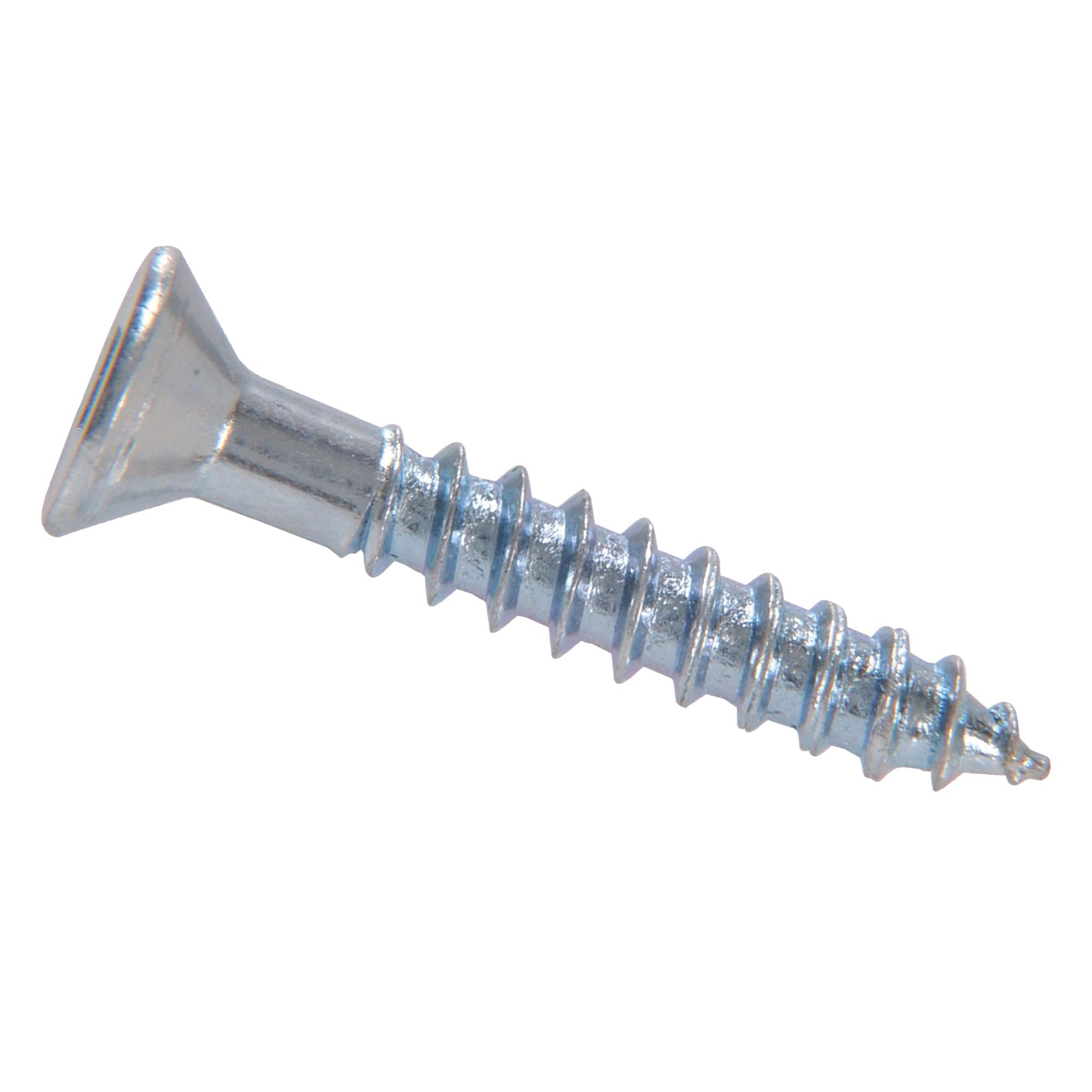 #10 x 2-1/2" Zinc Flat Head Wood Screws-4/Pack