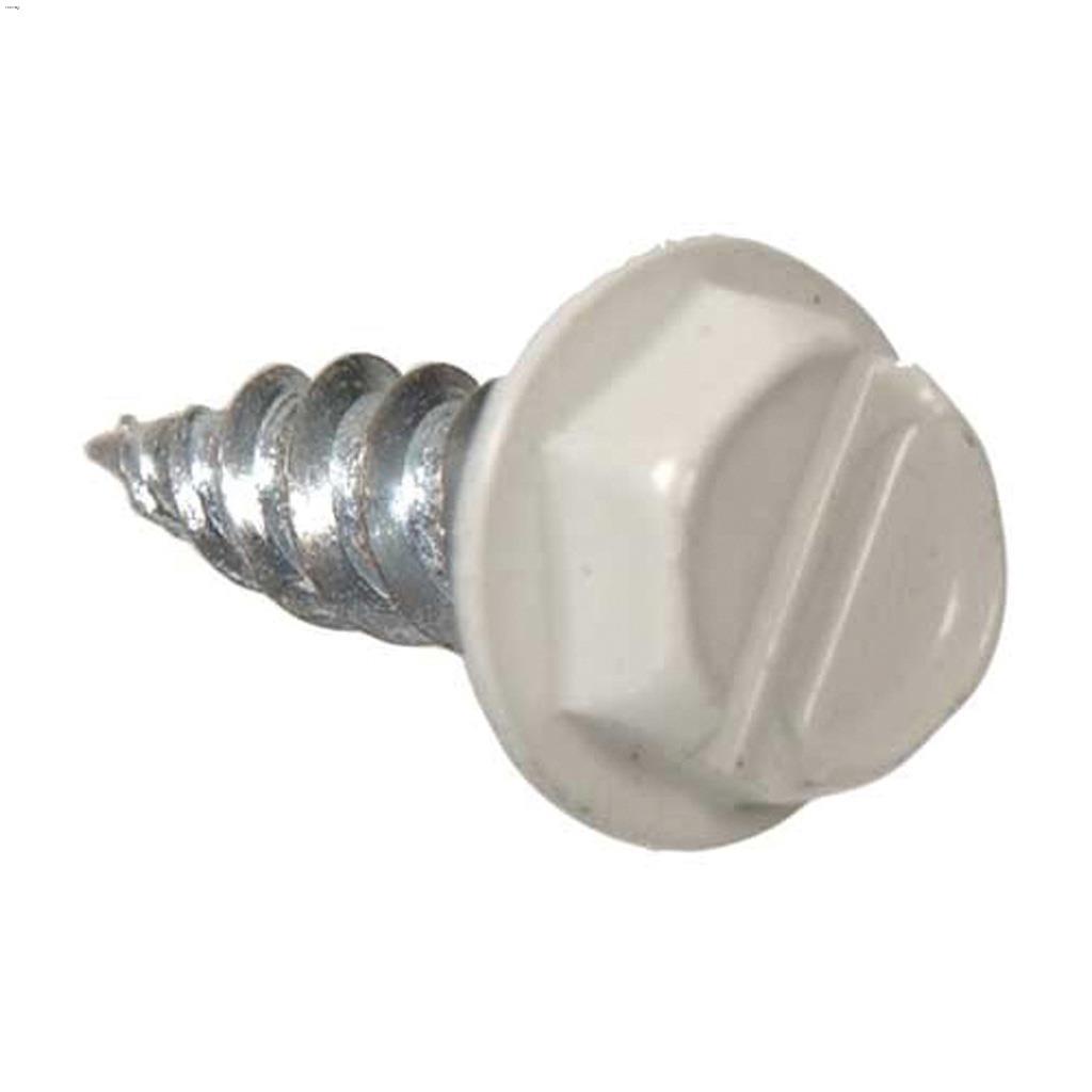 #7 x 1/2" White HWH Sheet Metal Screw-100/Pack