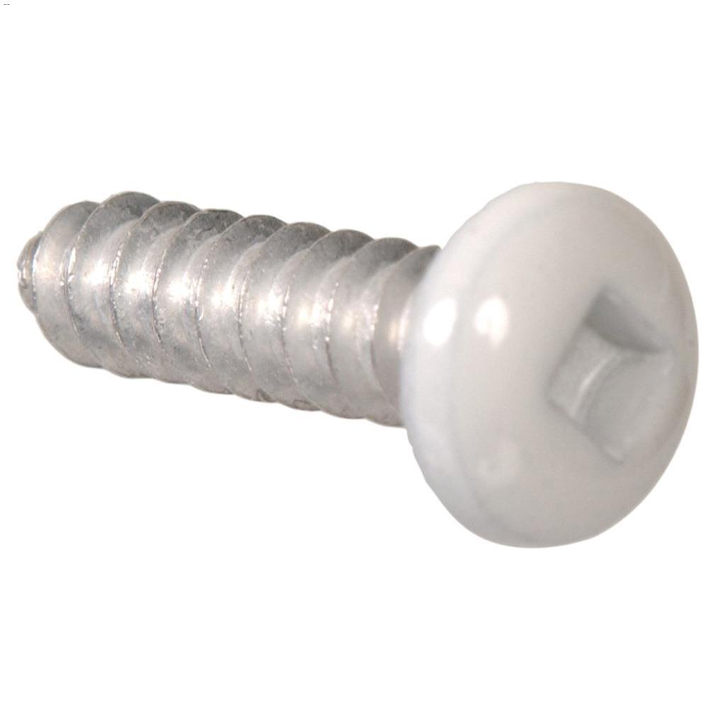 #10 x 3/4" White Pan Head Sheet Metal Screw-30/Pack