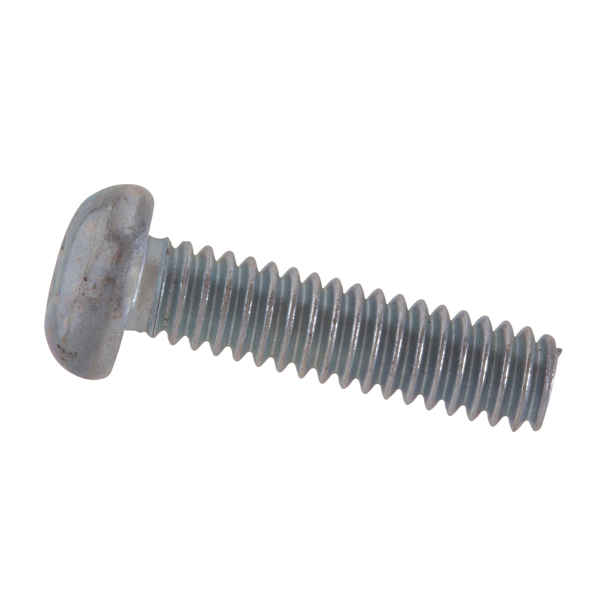 #10-24 x 1-1/2" Zinc Round Head Machine Screw-6/Pack