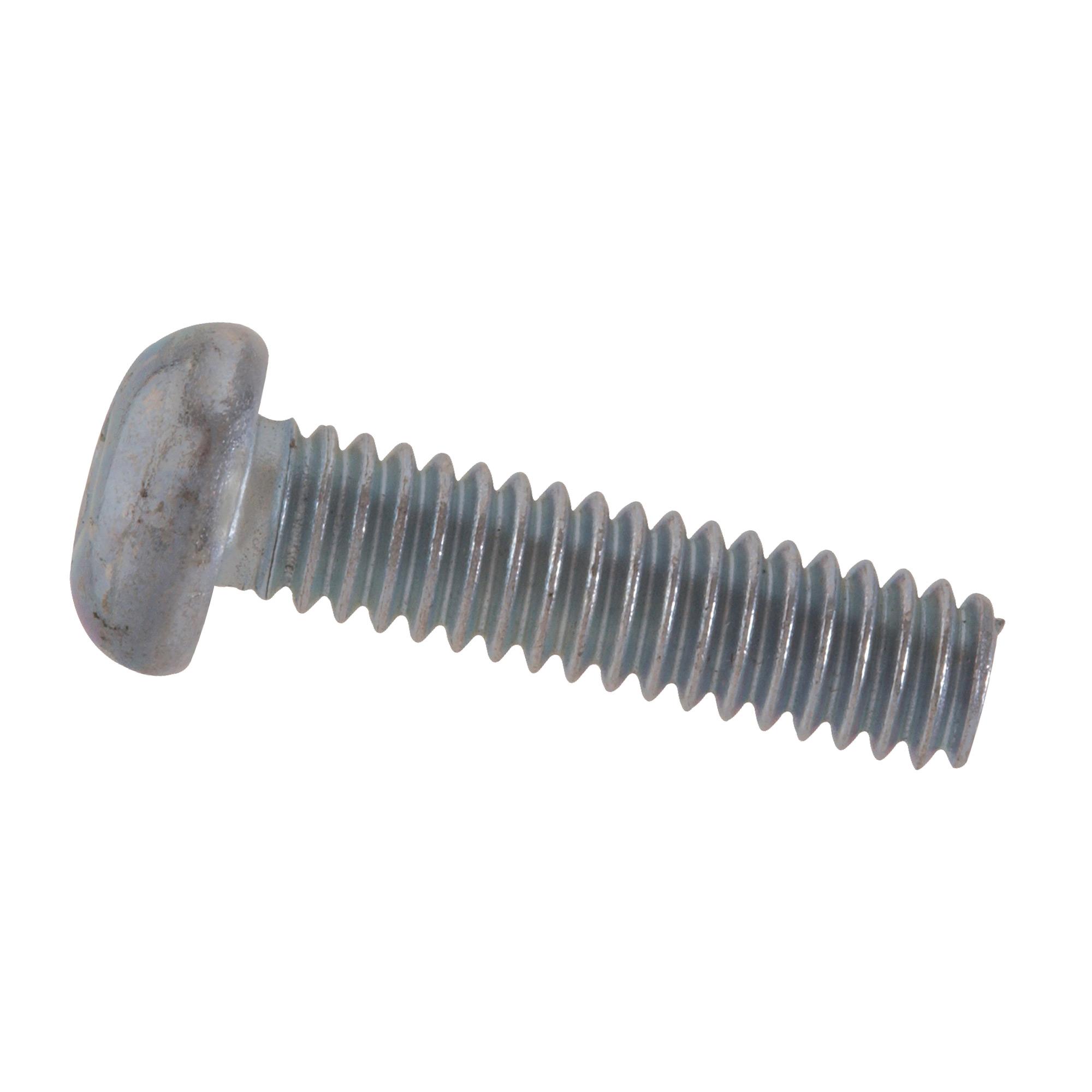 1/4-20 x 2" Zinc Round Head Machine Screw-3/Pack