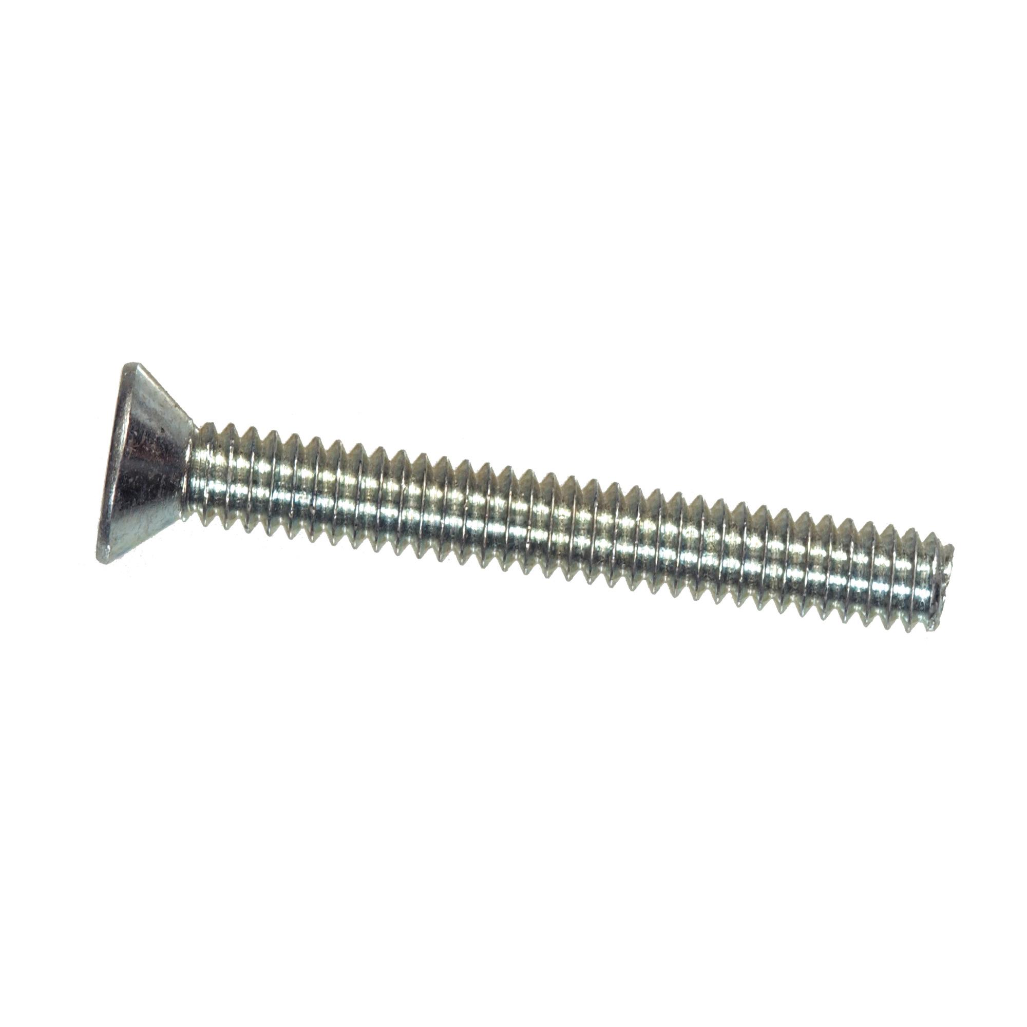 #10-24 x 1-1/2" Zinc Flat Head Machine Screw-6/Pack