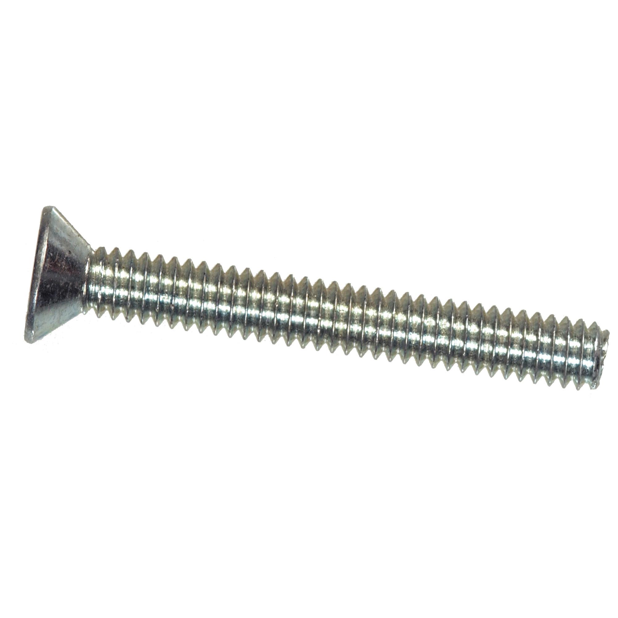 1/4-20 x 1-1/4" Zinc Flat Head Machine Screw-4/Pack