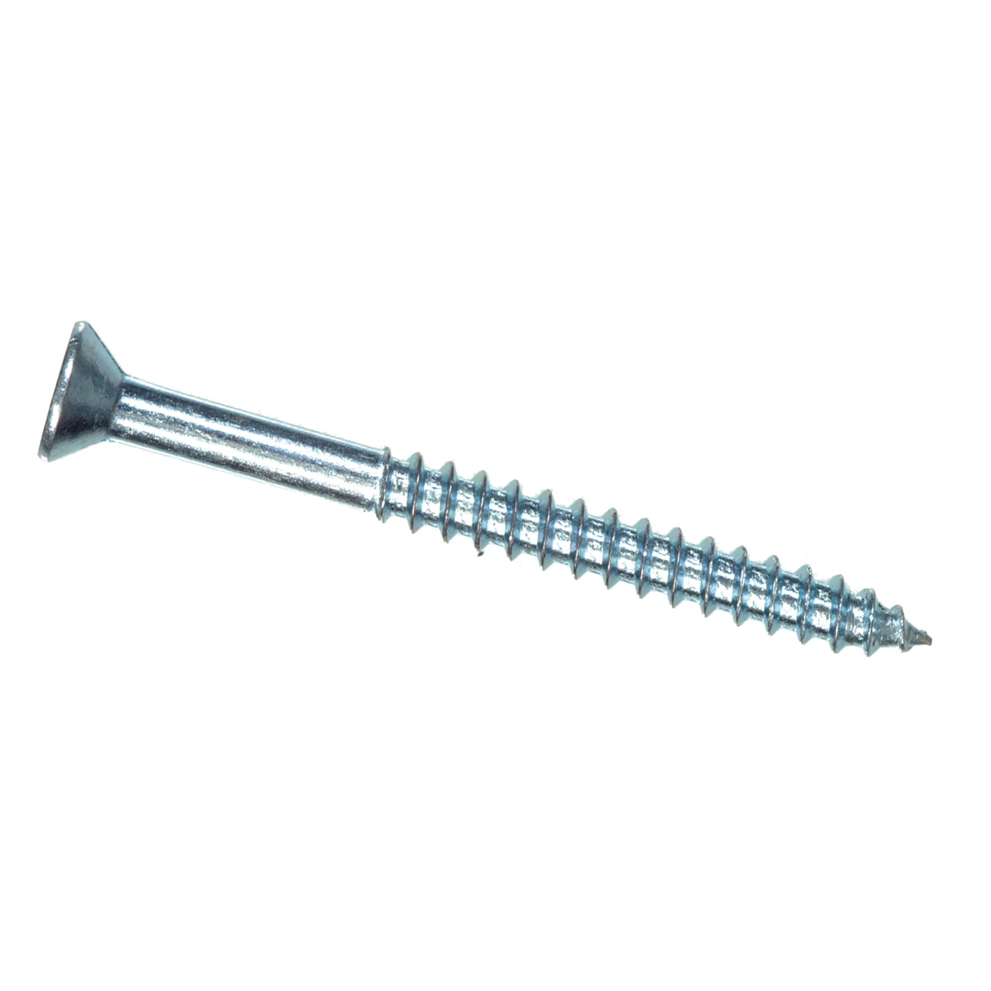 #4 x 1" Zinc Flat Head Wood Screw-16/Pack
