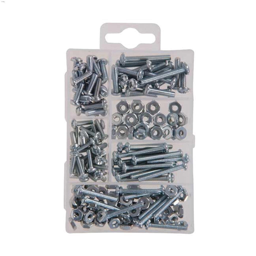 Zinc Machine Screw & Nut Kit
