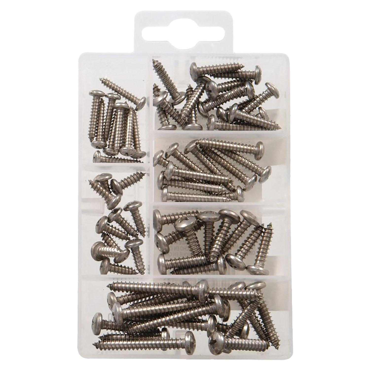 Trousse de vis à tôle Phillips à tête cylindrique