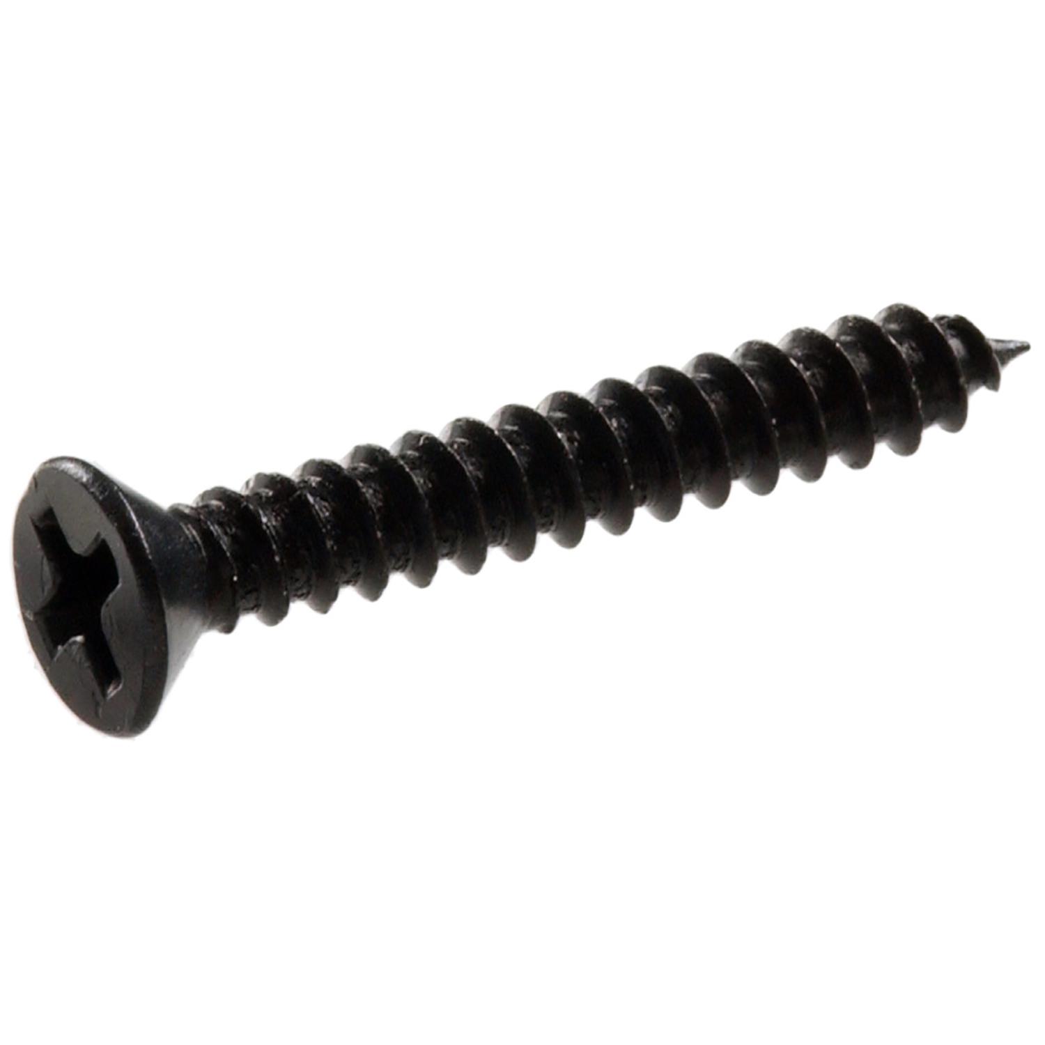#6 x 1/2" Black Chromate Flat Decorative Metal Screw