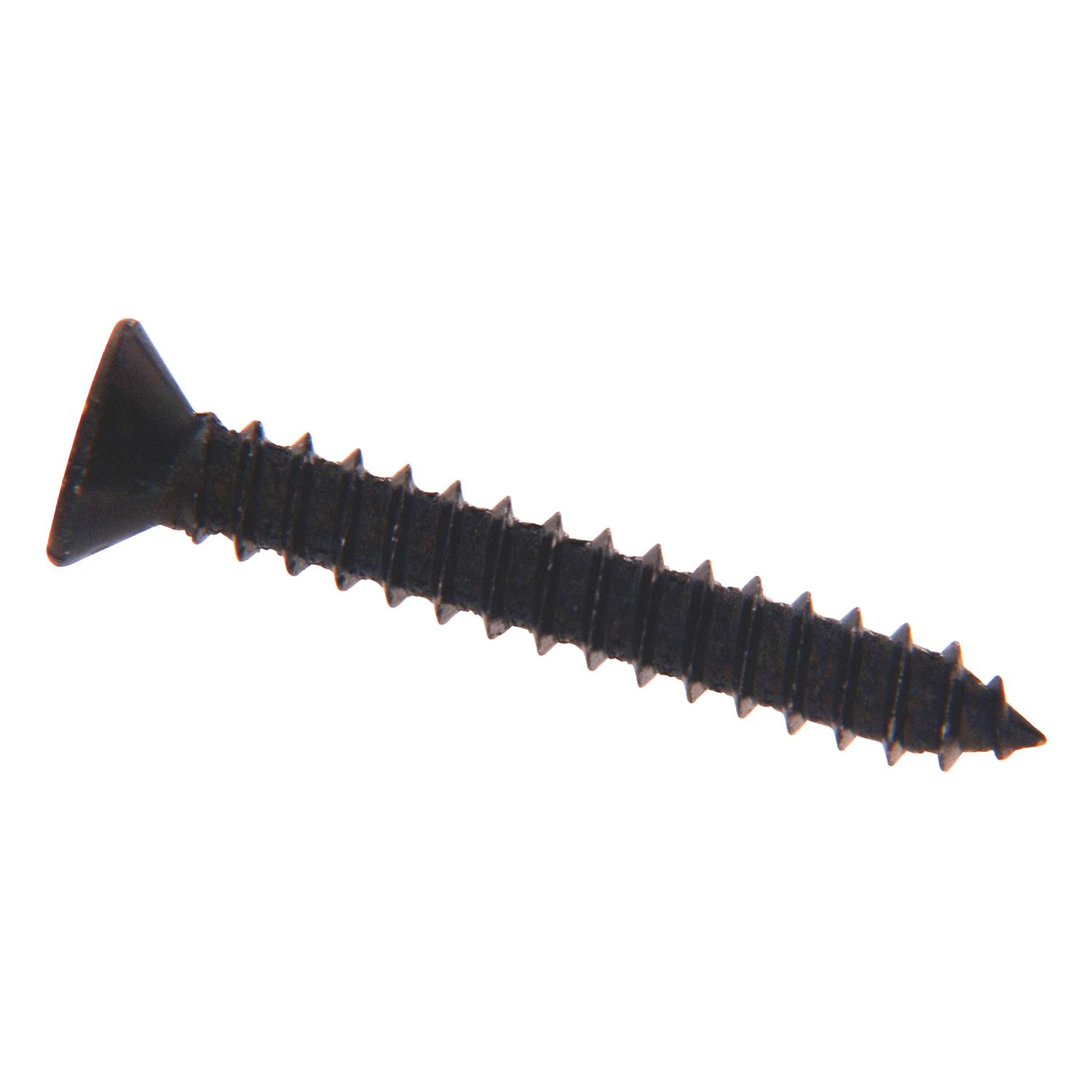 #6 x 1" Black Chromate Flat Decorative Metal Screw